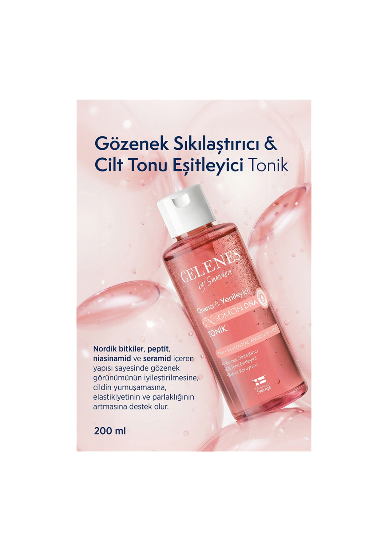 Somon DNA PDRN Gözenek Sıkılaştırıcı & Cilt Tonu Eşitleyici Tonik, 200 ml — 7350104245641 — تصویر 3 از 7