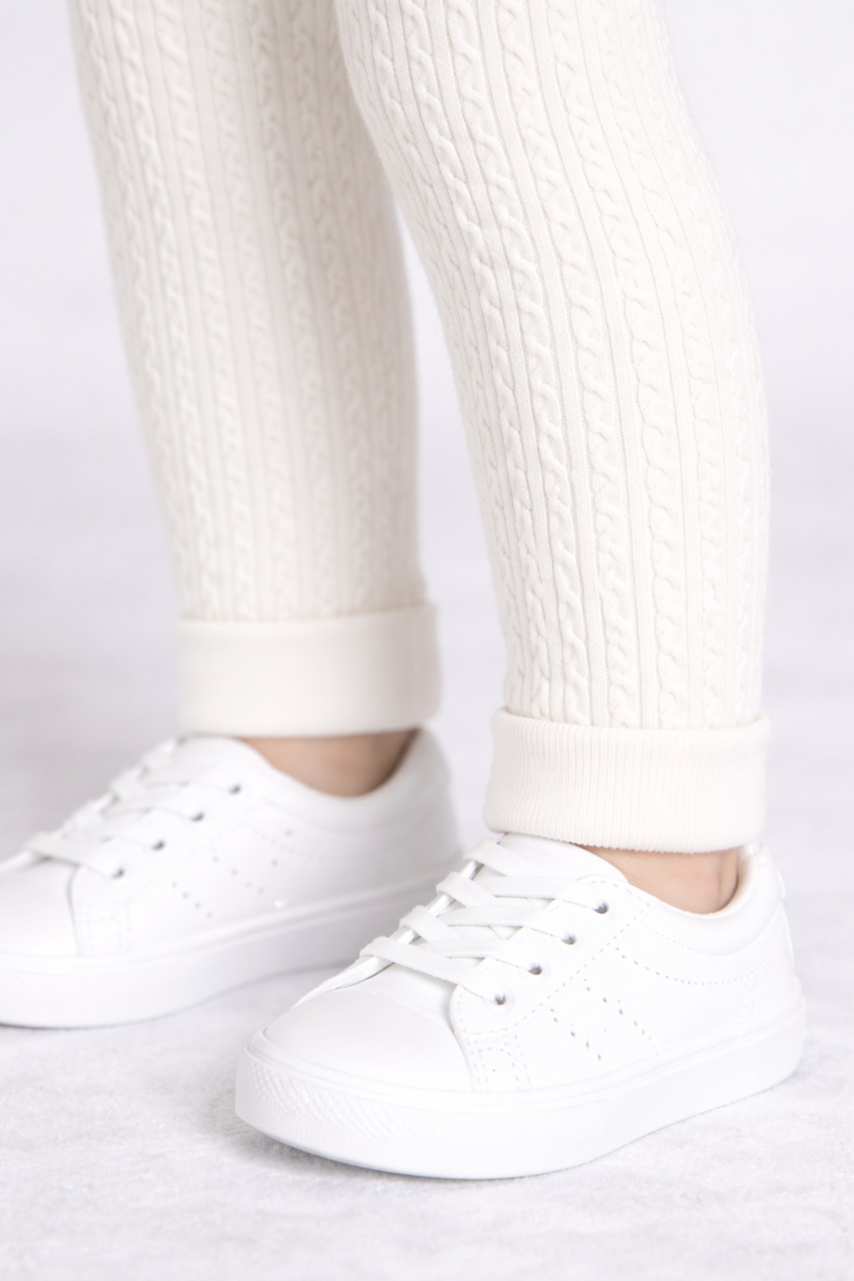 KUEZA KIDS Kız Çocuk Yumuşak Dokulu Saç Örgülü Tayt 20KUSTYT028 fotoğrafı 3 (önizleme)