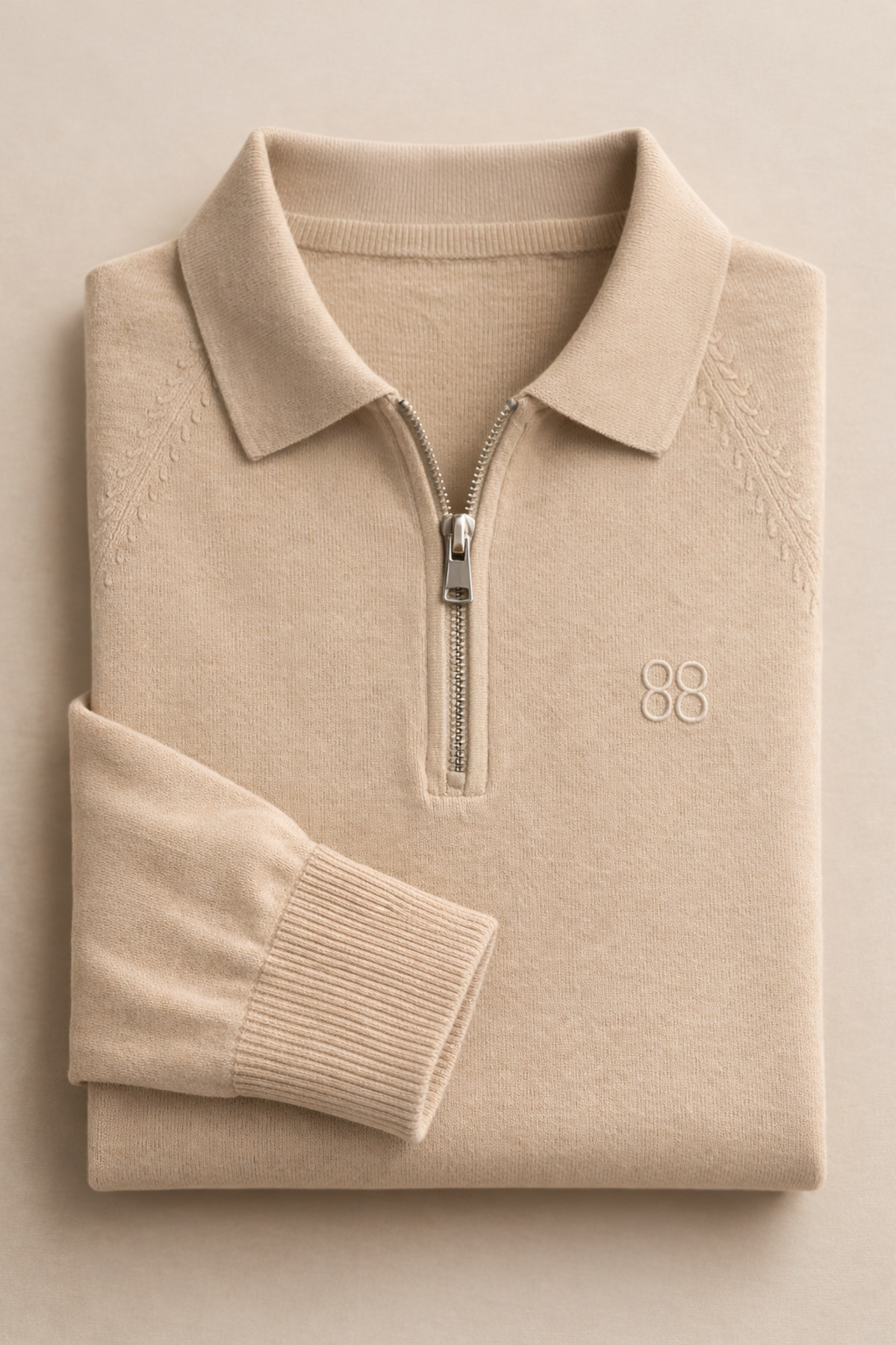 WE AND ME  POLO YAKA %100 YUMUŞAK TUŞELİ FERMUARLI ERKEK TRİKO KAZAK - Görsel 5