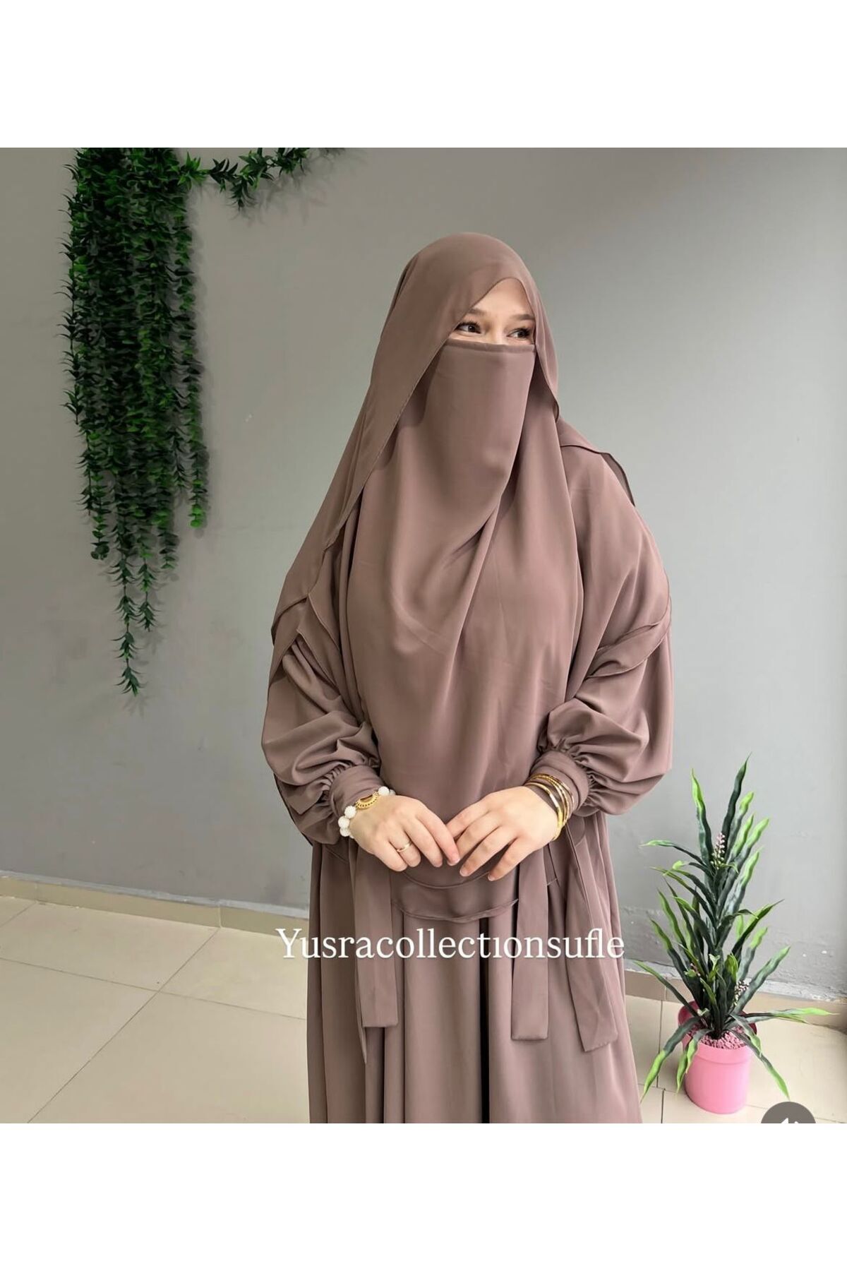 Yüsra Collection  Liza Elbise Ve Gölgeli Sufle 2”li Takım