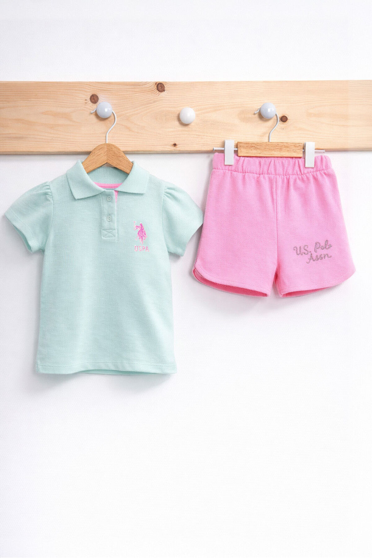 U.S. Polo Assn. Kız Bebek Pembe Takım fotoğrafı 2 (önizleme)