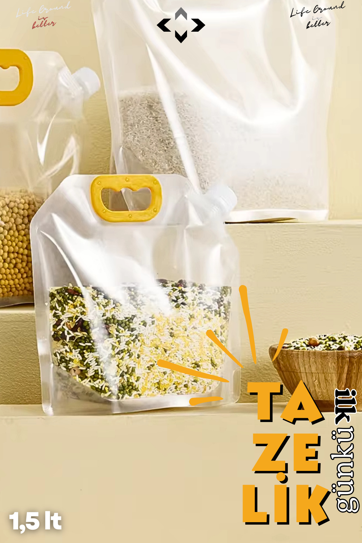 1 X Vacuum Small Transparent Food Storage Bag with Lid Food Bag with Lock