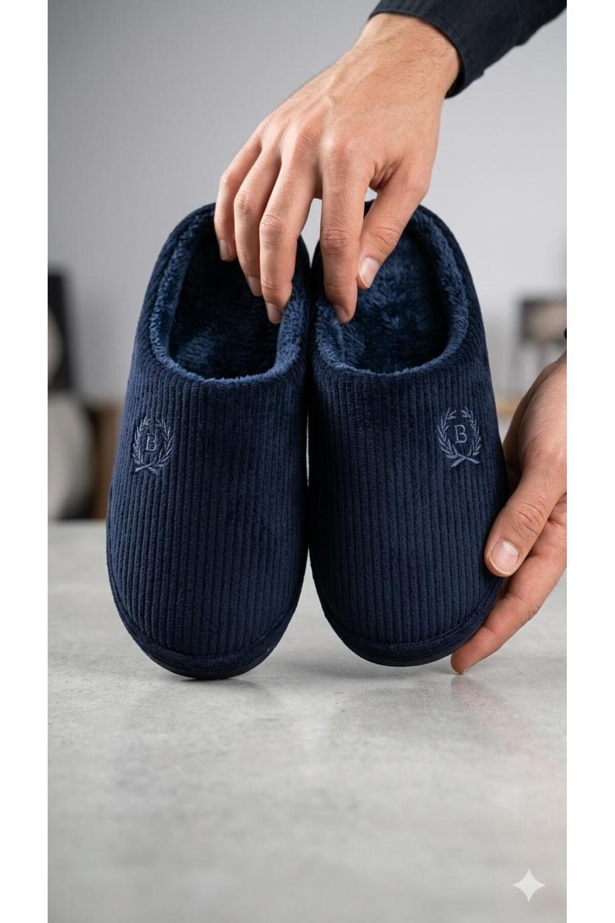 redtan  Ev Terliği | Ortopedik | Kadife Fitilli |Yumuşak Tabanlı | İçi Kürklü Damat Terliği & Çeyizlik