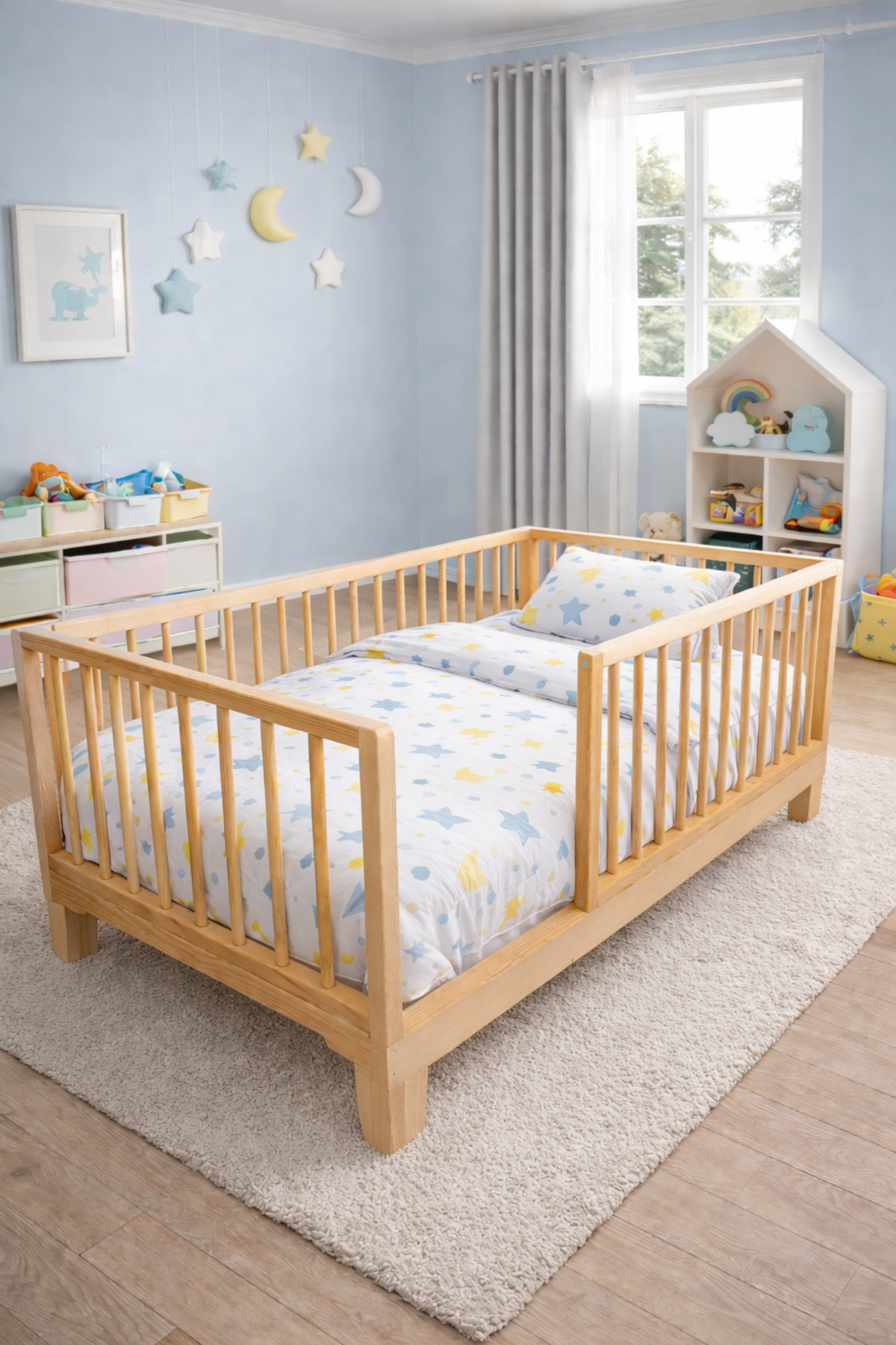 SRKYHOME CONSEPT YUVARLAK ÇITALI BEBEK VE ÇOCUK KARYOLASI