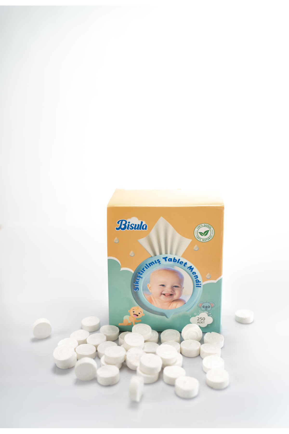 Mendilo Sıkıştırılmış Tablet Mendil 250 Adet fotoğrafı 6 (önizleme)