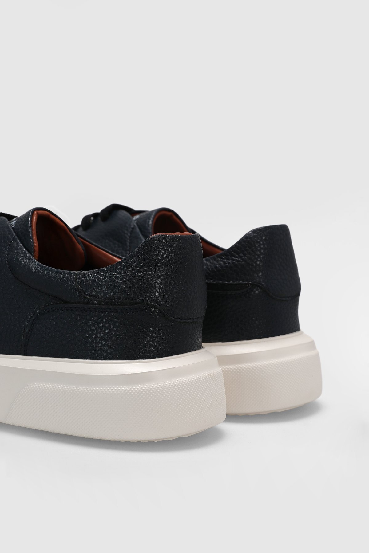 Lufian  111230187 Tommy Casual Deri Erkek Sneaker Ayakkabı LACİVERT - Görsel 4