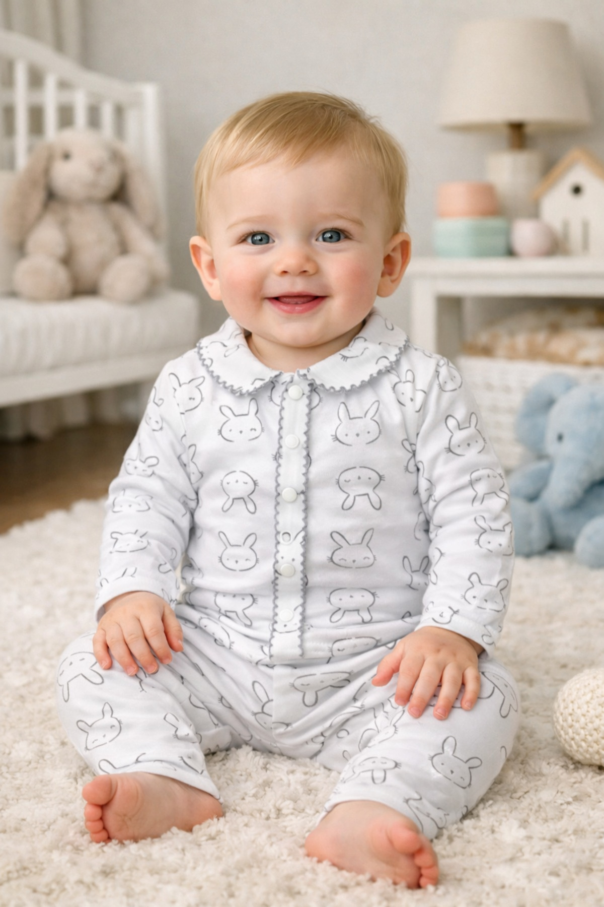 anne dokunuşu gibi KUZUM BEBE Yenidoğan Organik Pamuk 2’li Kız Erkek Bebek Takım fotoğrafı 4 (önizleme)