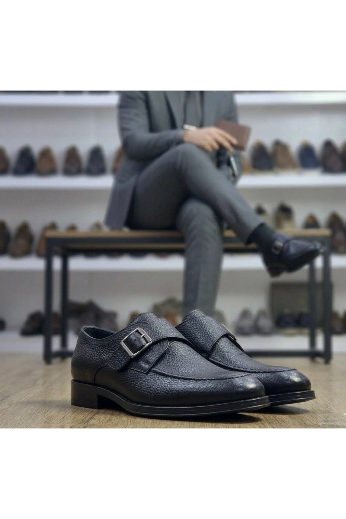 zege shoes  Erkek Günlük Ayakkabı Tokalı Kaymaz Taban