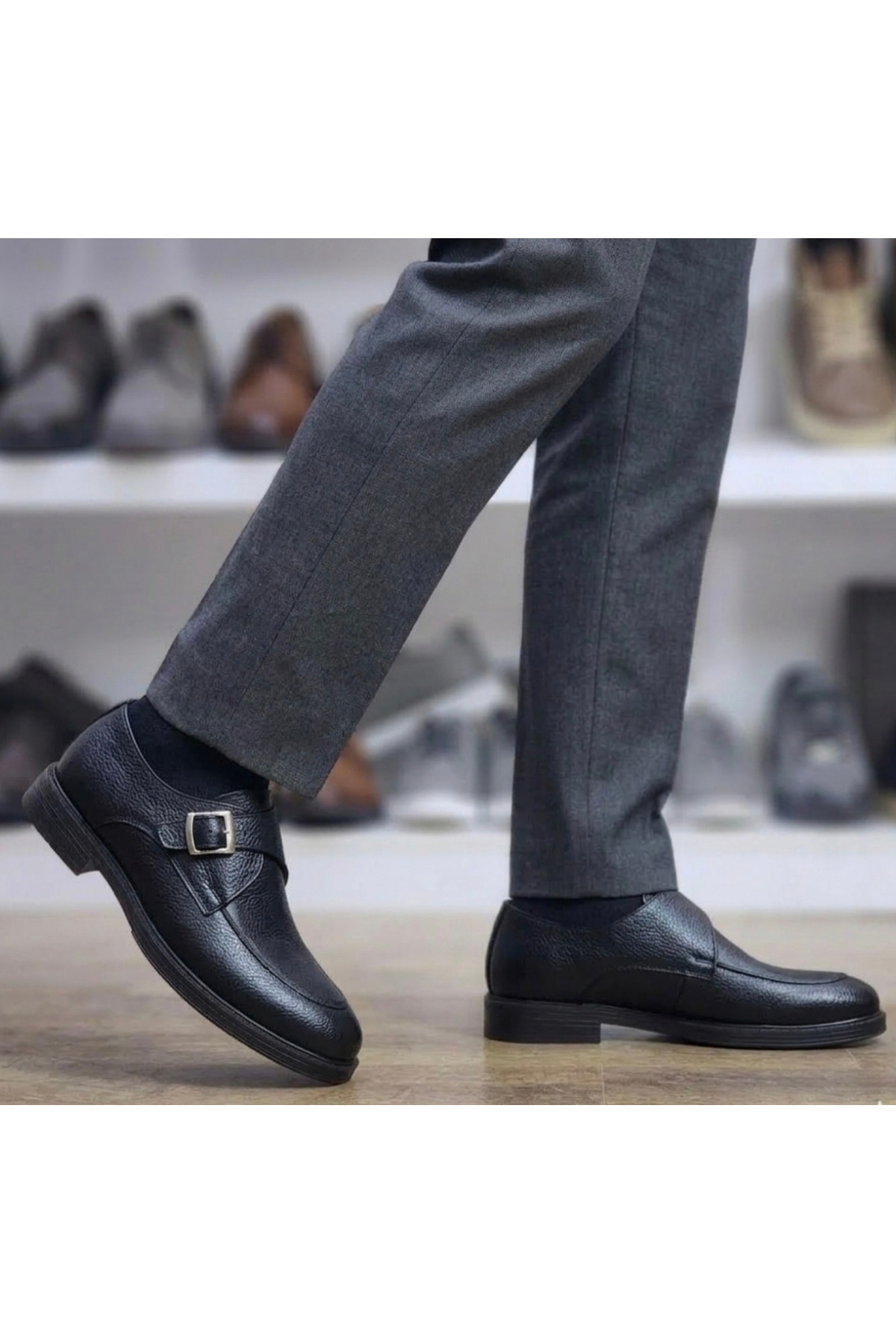 zege shoes  Erkek Günlük Ayakkabı Tokalı Kaymaz Taban - Görsel 2