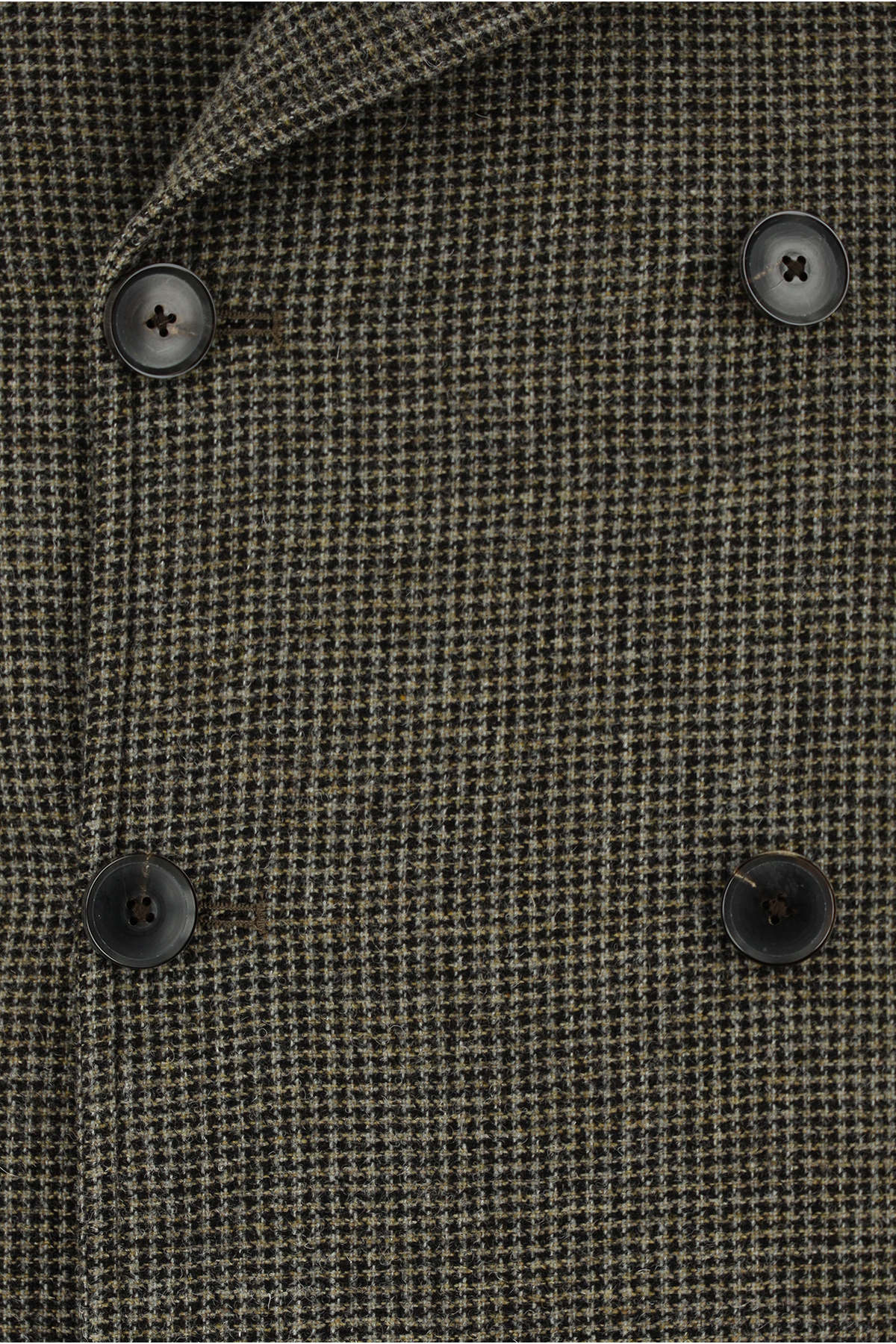 Abdullah Kiğılı  Desenli Yünlü Kruvaze Kaban - Görsel 3