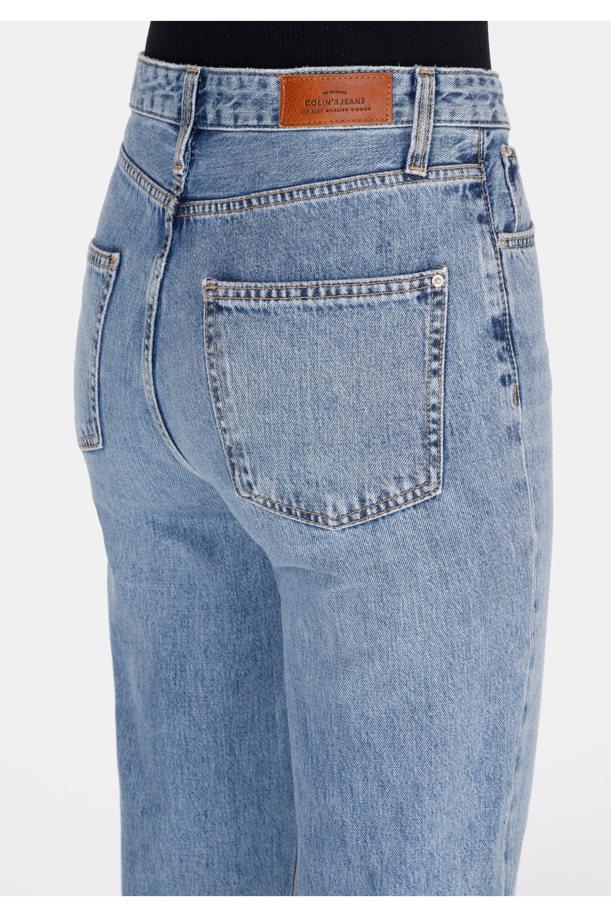 Colin’s  Straight Fit Yüksel Bel Düz Paça Kadın Light İndigo Denim Jean Pantolon - Görsel 6