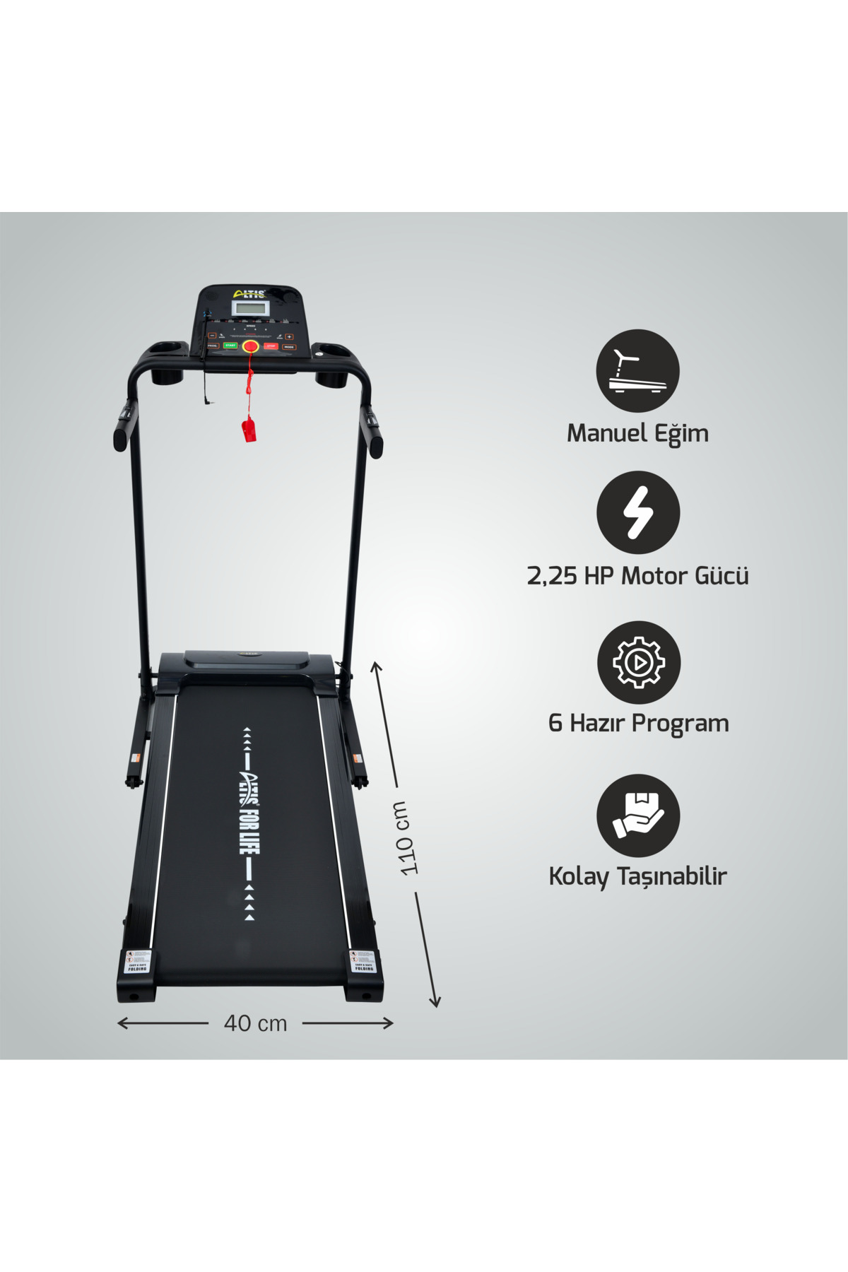 ALTIS Intensty Style Base Manuel Eğimli Koşu Bandı 2.25 Hp