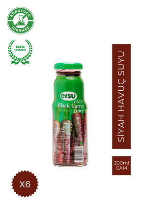 ersu %100 Siyah Havuç Suyu 200 ml 6'lı