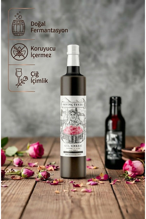 Organik Teyze Sevinç Teyze Doğal Fermantasyon Gül Sirkesi, Rose Vinegar 500ml