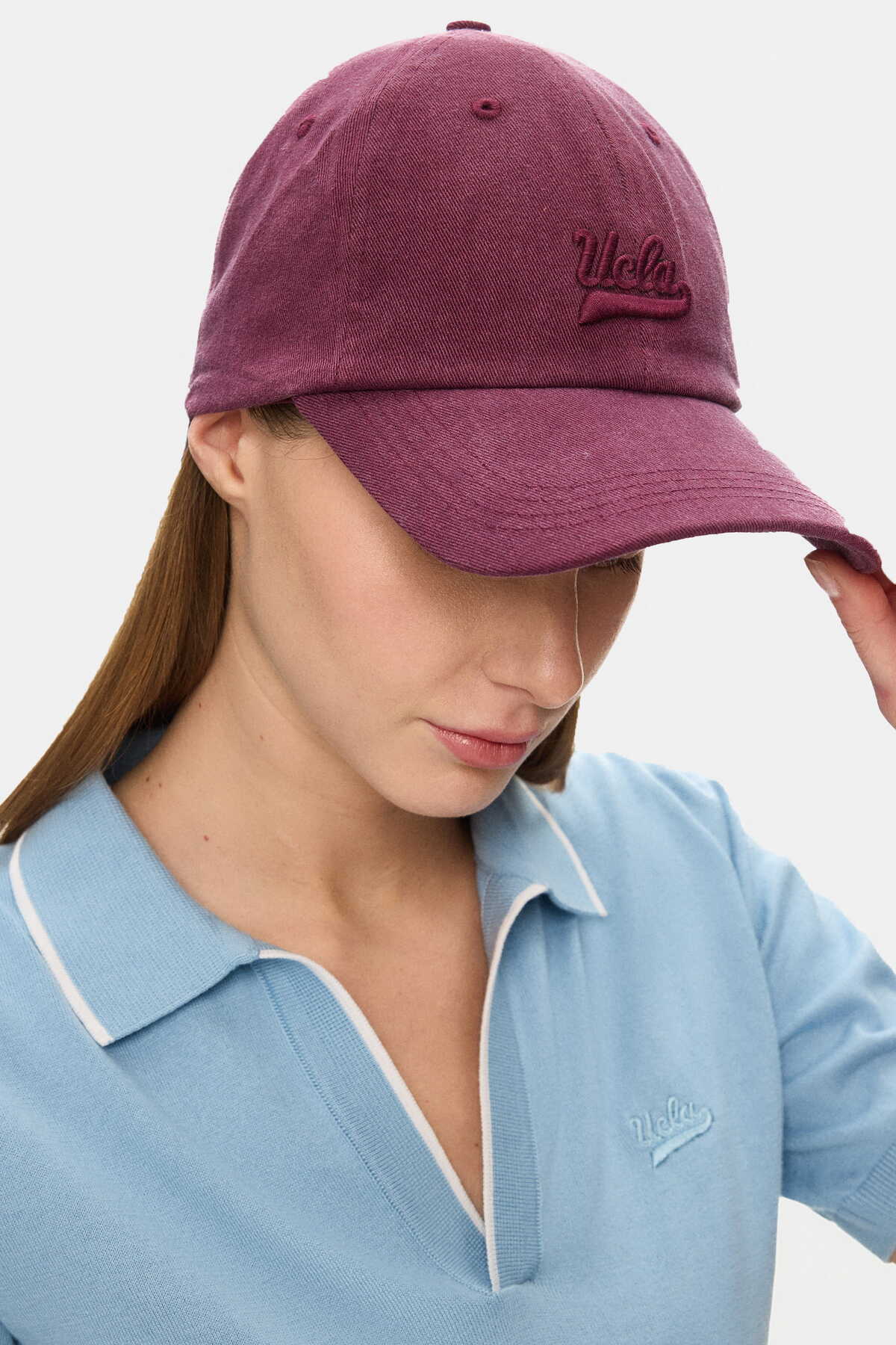 UCLA FORTUNO Bordo Baseball Cap Nakışlı Unisex Şapka görsel 2