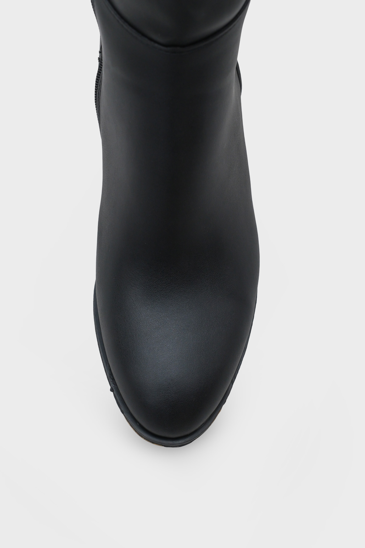 Capone Outfitters  Cathrine Oval Burunlu Yandan Fermuarlı Topuklu Kadın Çizme - Görsel 4
