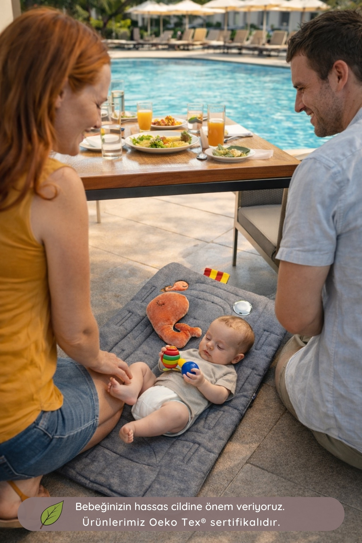ubeybi Bebek Seyahat Alt Değiştirme Matı ve Oyun Minderi - Bebek Arabası Uyumlu Yumuşak Dolgulu Şilte fotoğrafı 6 (önizleme)