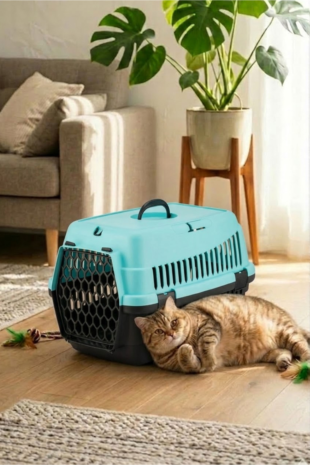 Petozi Evcil Hayvan Kedi Köpek Taşıma Sepeti Orta Boy 68,5x56,5x40 cm - Fiyatı, Yorumları