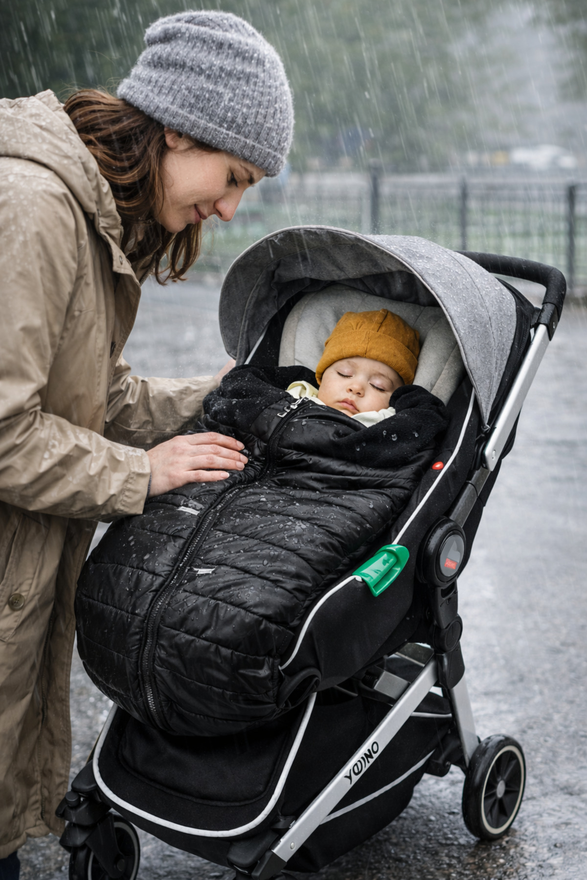 ubeybi Puset Kışlık Footmuff - Su Geçirmez Universal Bebek Arabası Uyku Tulumu ve Ayak Örtüsü fotoğrafı 3 (önizleme)