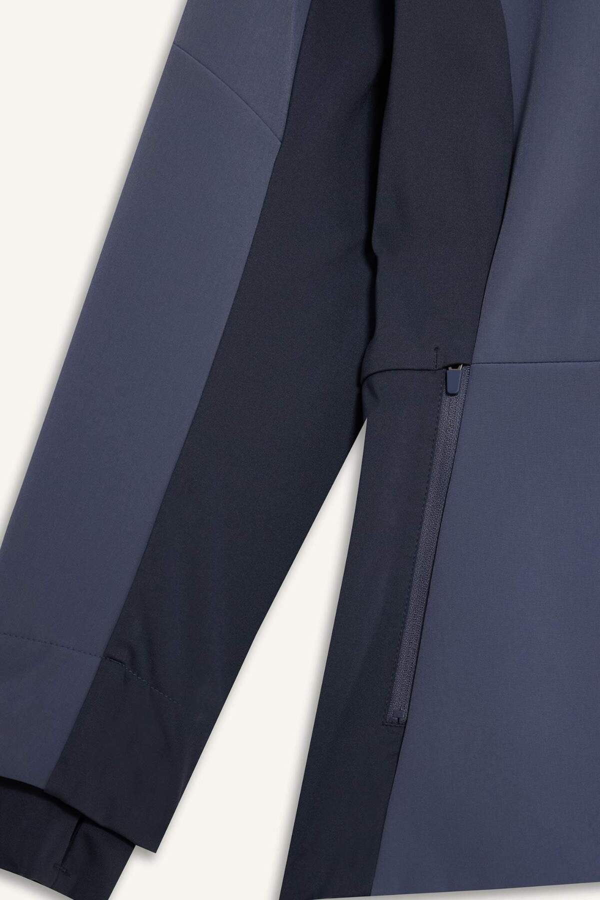 Defacto  Su İtici Slım Fıt Kapüşonlu Fermuarlı Softshell Mont G0237AX26SP - Görsel 7