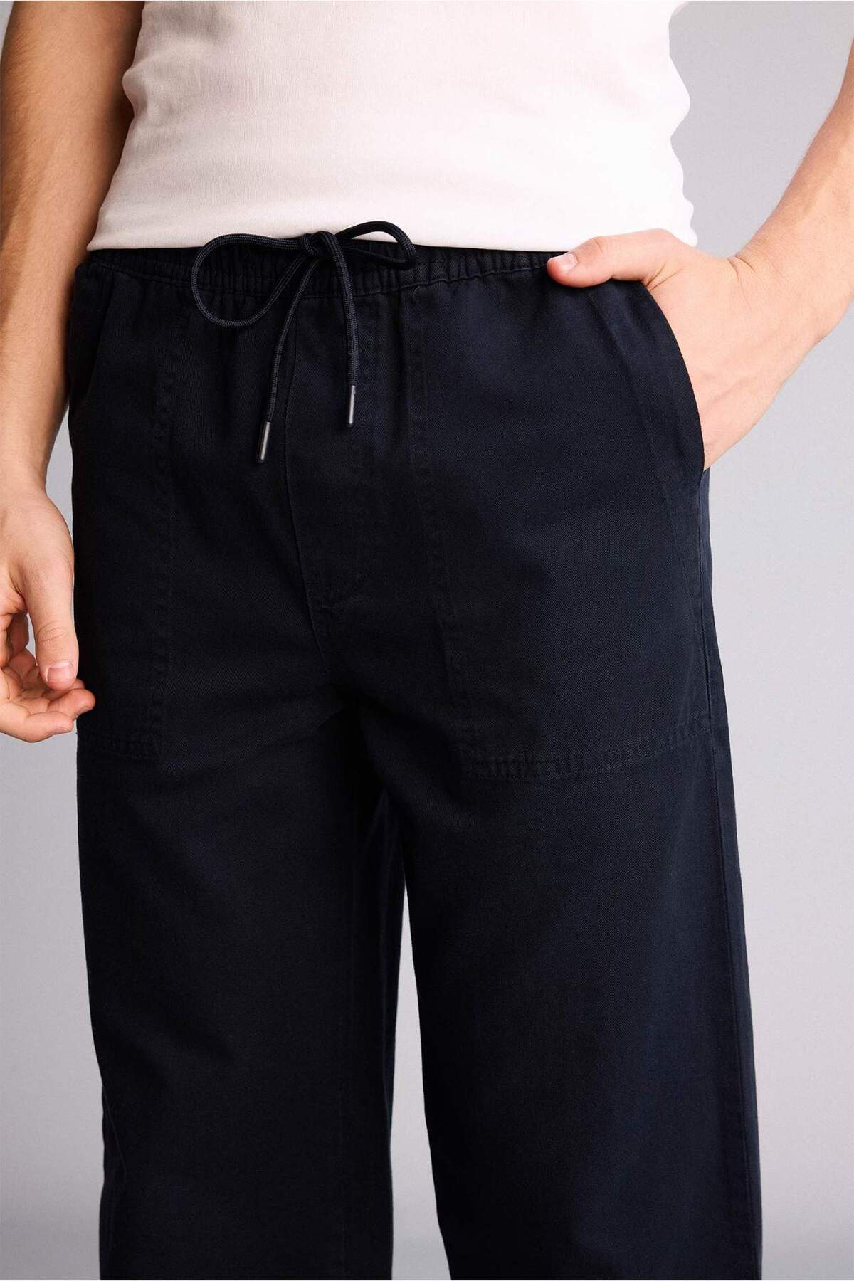 DeFacto %100 Pamuk Baggy Fit Pantolon H2381AX26SP görsel 4