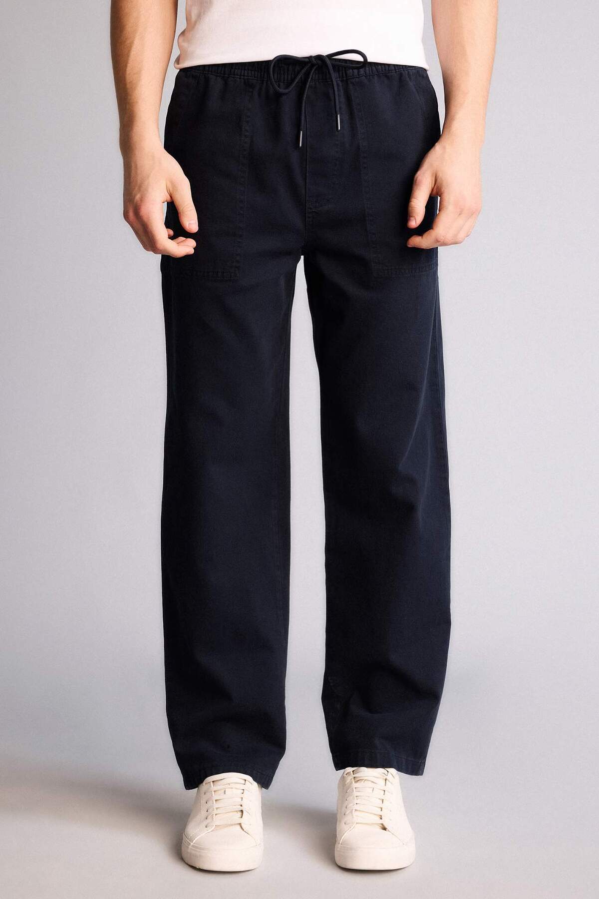DeFacto %100 Pamuk Baggy Fit Pantolon H2381AX26SP görsel 3