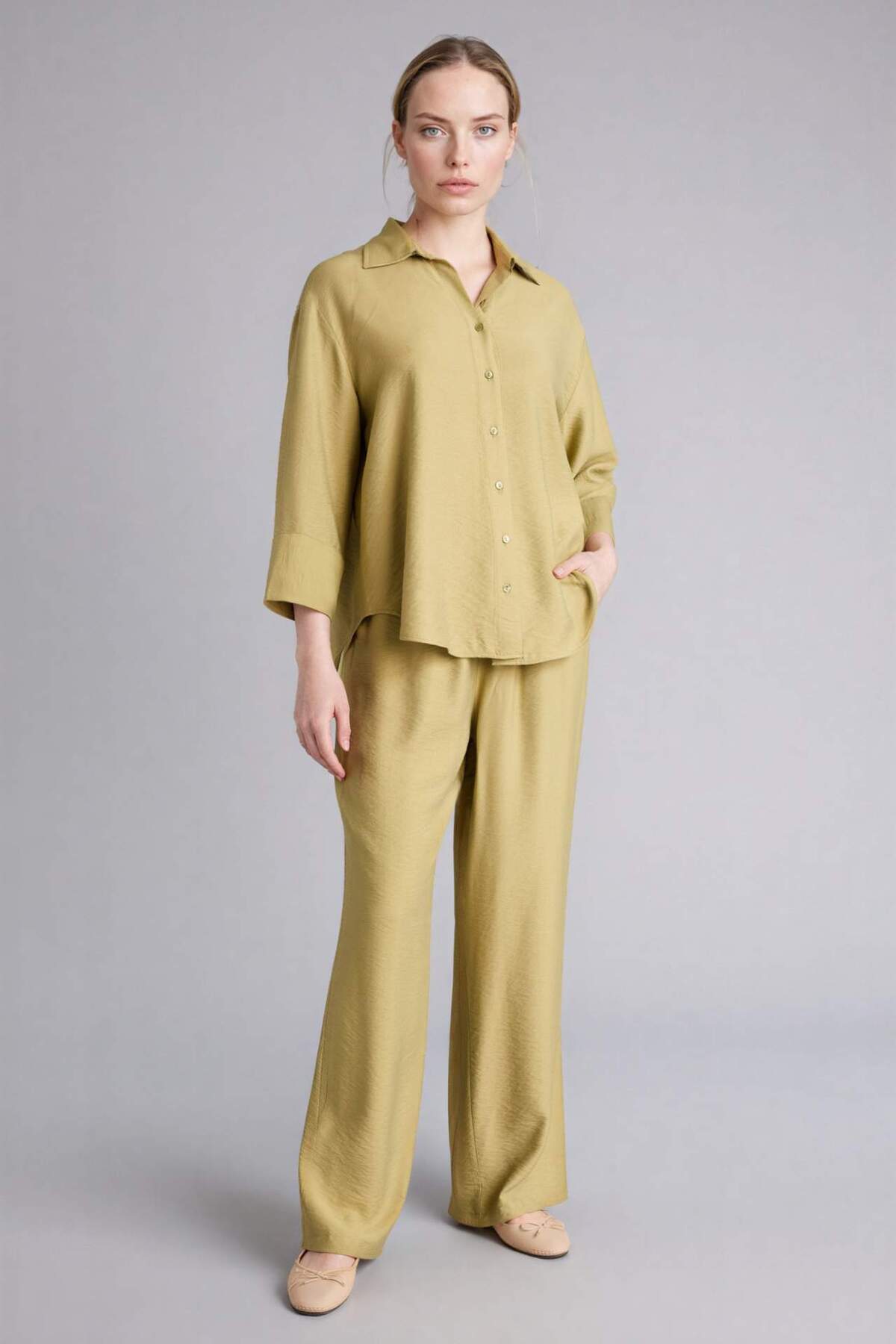 DeFacto Straıght Fit Düz Paça Pantolon H0101AX26SP görsel 2