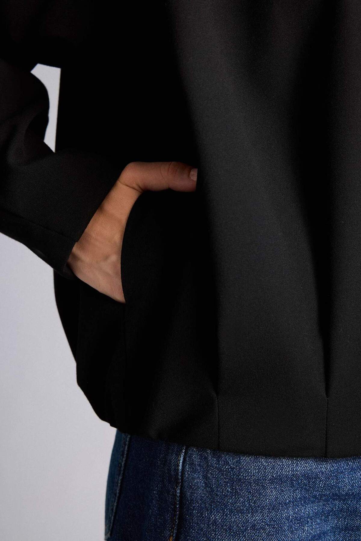 Defacto  Gömlek Yaka Blazer Ceket H0677AX26SP - Görsel 6