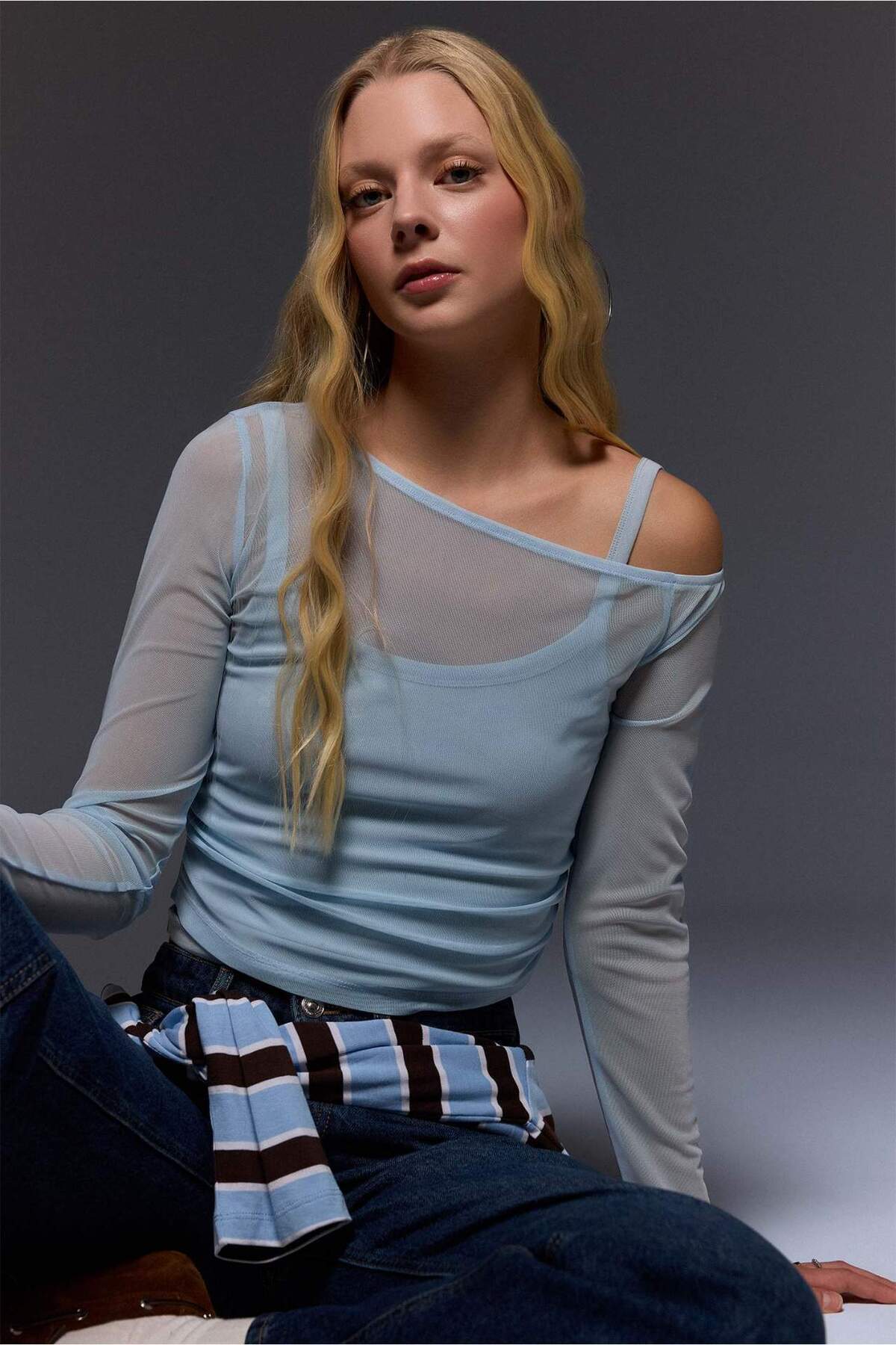 Omzu açık Mavi T-Shirt Modelleri, Fiyatları - Trendyol