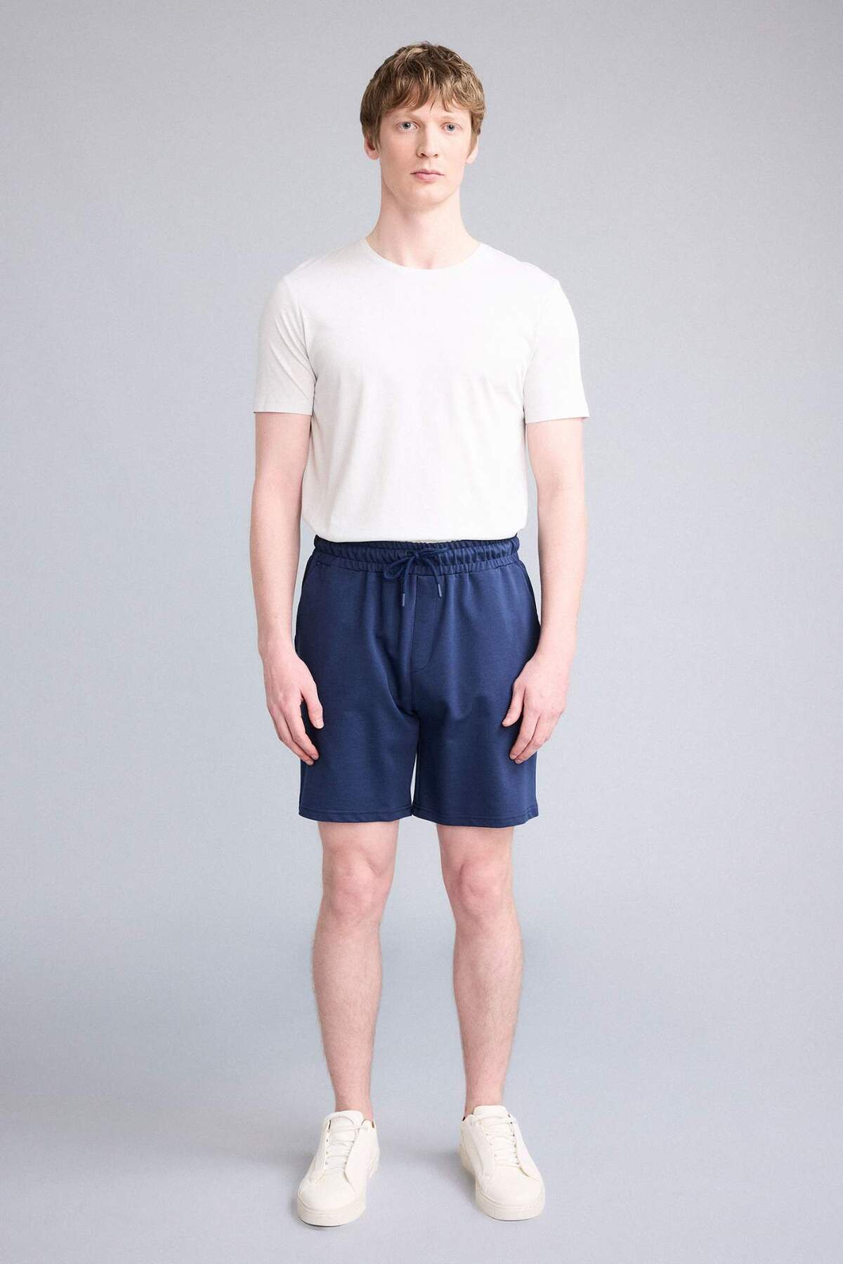 DeFacto Slim Fit Cepli Pamuklu Basic Bermuda Şort W1105AZ26SM