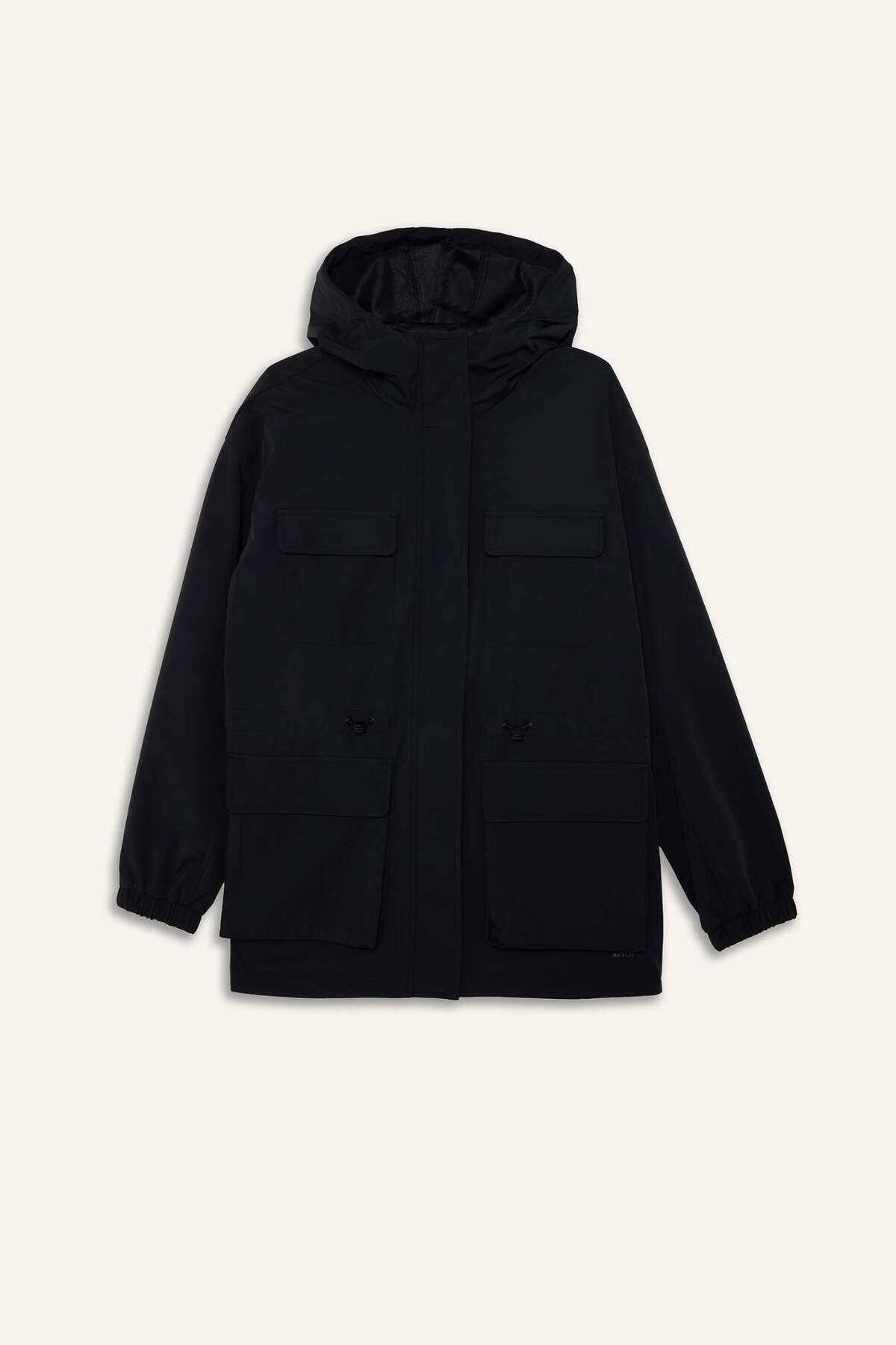 Defacto  Rüzgar Geçirmez Su İtici Kapüşonlu Fermuarlı Yağmurluk F7968AX26SP - Görsel 7