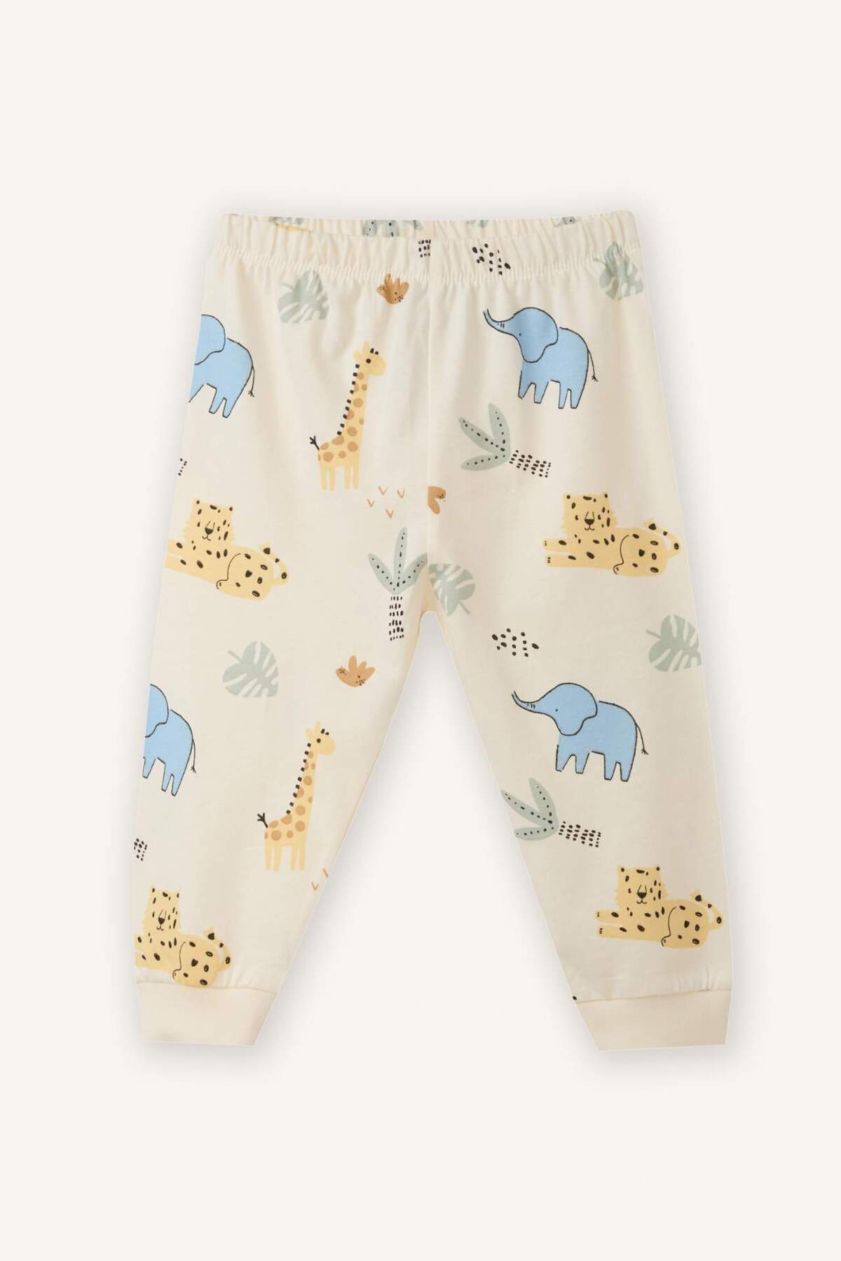 Defacto %100 Pamuklu Dinozor Baskılı 2'li Pijama Takımı Erkek Bebek G8846A526SM fotoğrafı 2 (önizleme)