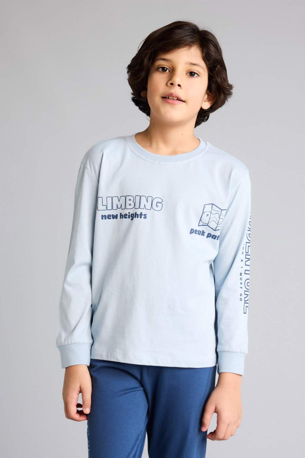 Defacto %100 Pamuklu 2'li Pijama Takımı Erkek Çocuk G9976A826SP fotoğrafı 3 (önizleme)