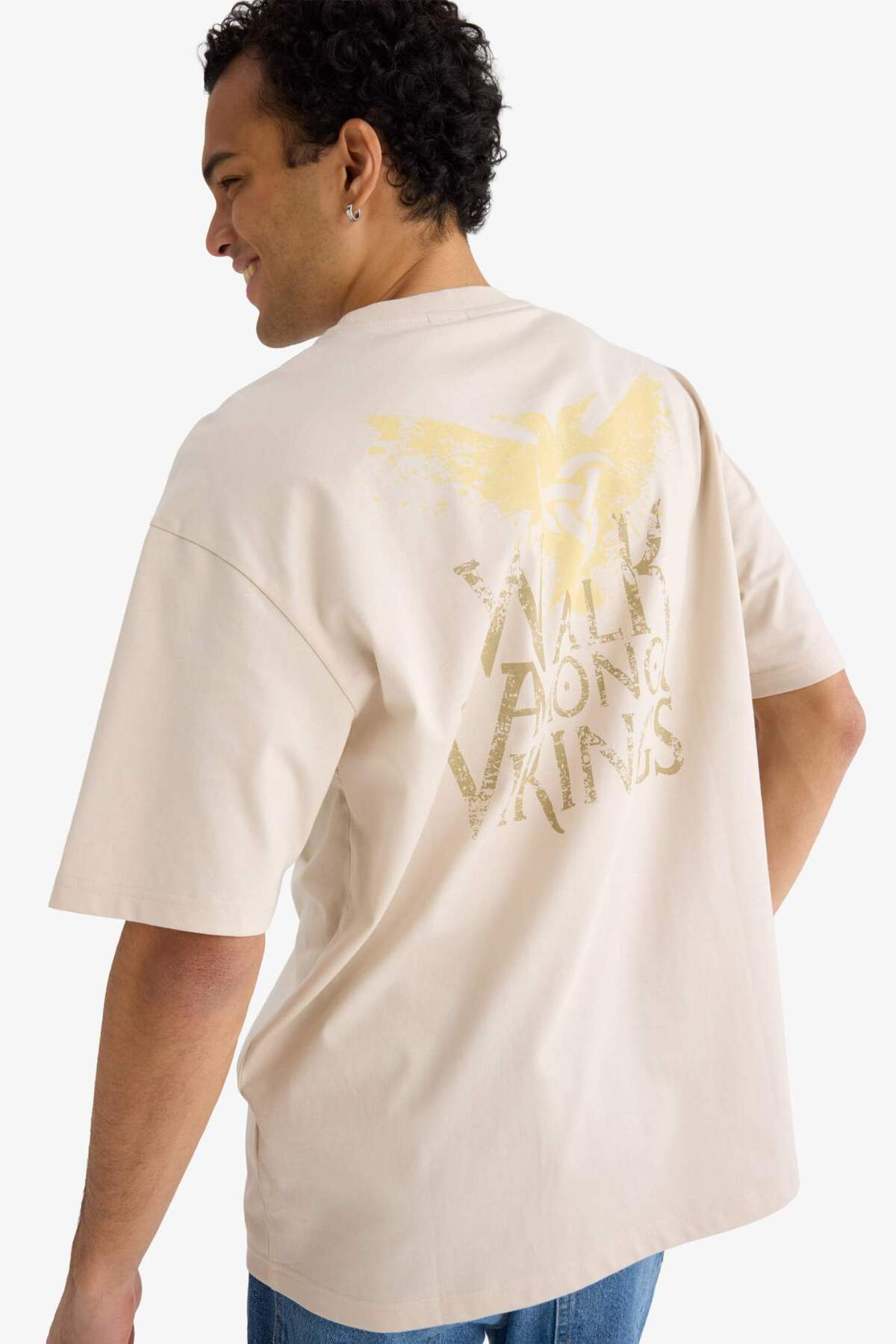 100% Cotton Vikıngs Valhalla Boxy Fit T-Shirt F8156AX26SP