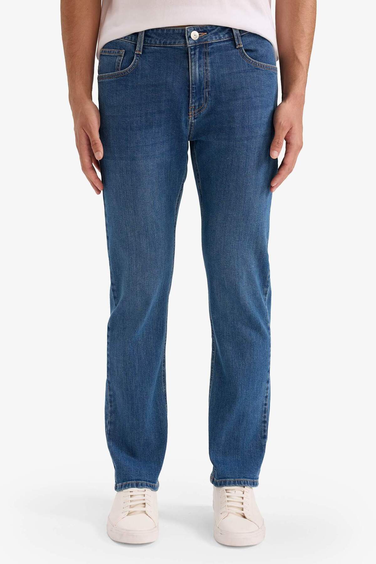 Defacto  Sergio Regular Fit Normal Bel Boru Paça Jean Pantolon A6948AX26SP - Görsel 3