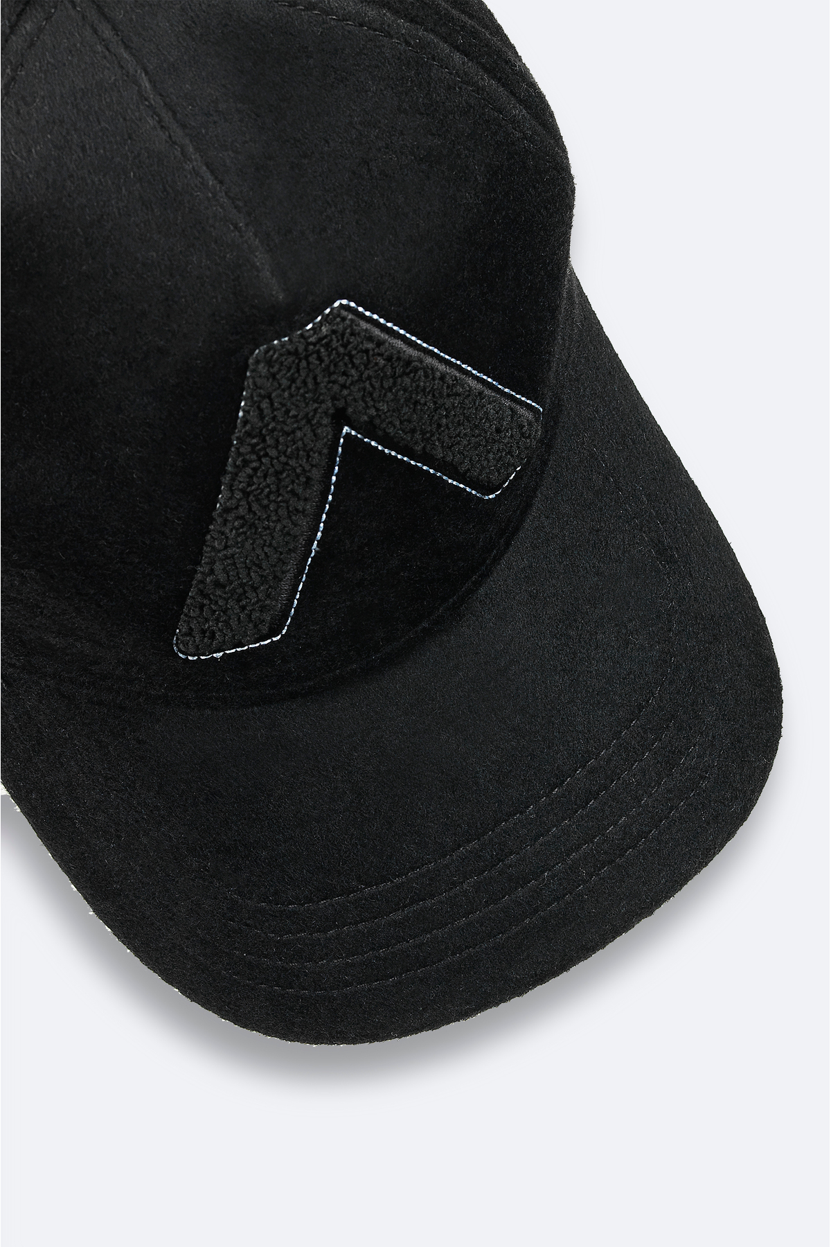 Avva  Erkek Siyah Yün Karışımlı Önü Nakış Detaylı Kaşe Şapka A42Y9255 - Görsel 3