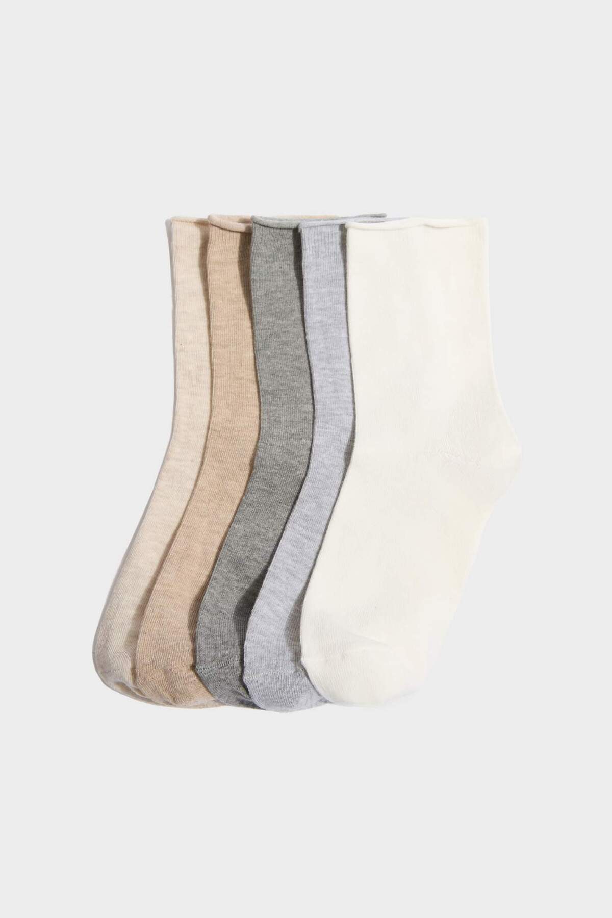 DeFacto 5-teilige lange Damensocken aus Baumwolle H1829AXNS