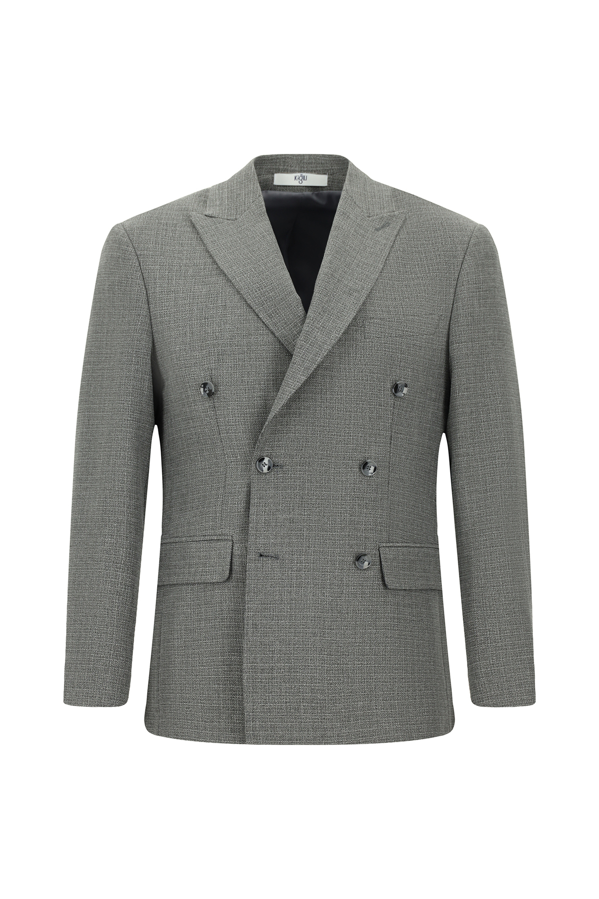 Kiğılı  Regular Fit Desenli Kruvaze Ceket - Görsel 7