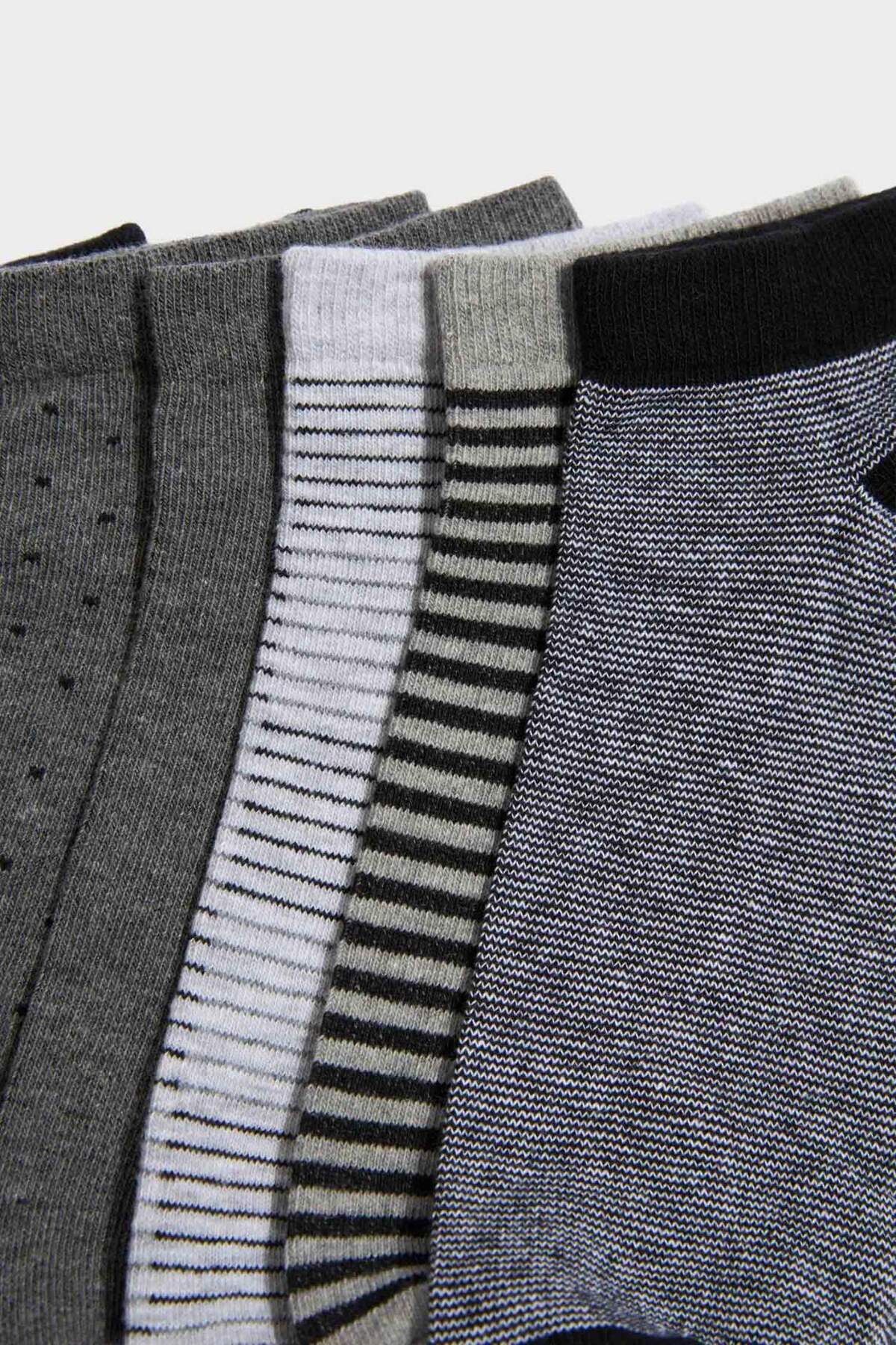 Defacto  Erkek 7li Pamuklu Patik Çorap H1718AXNS - Görsel 4