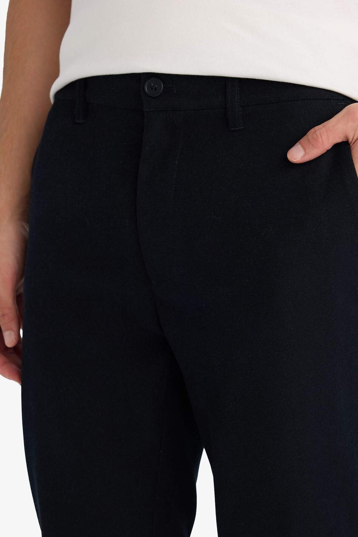 DeFacto REGULAR Fit Erkek Pamuklu Smart-Casual Pantolon G1076AX26SP görsel 6