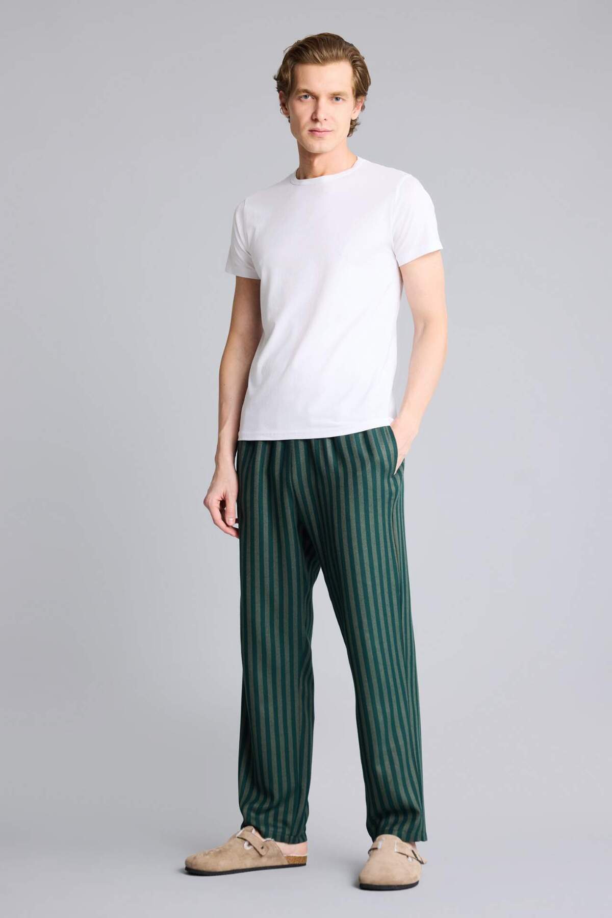 DeFacto Regular Fit Uzun Boy Flanel Alt G9633AX26SP görsel 2