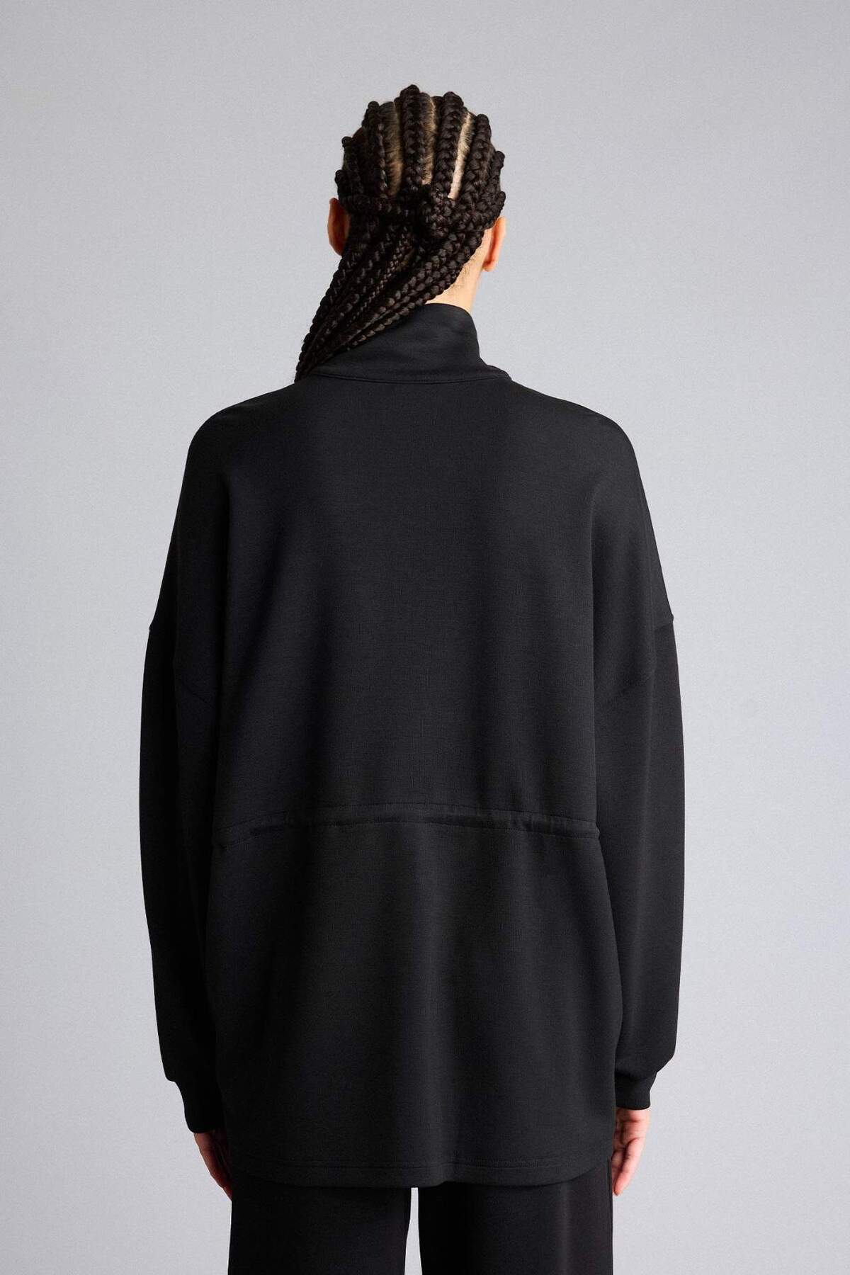 Defacto  Long Fıt Dik Yaka Modal Hırka G2602AX26SP - Görsel 8