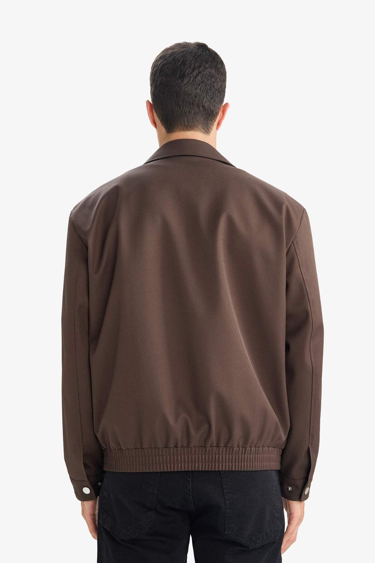 DeFacto Oversıze Polo Yaka Su Geçirmez Mont F8470AX26SP görsel 5