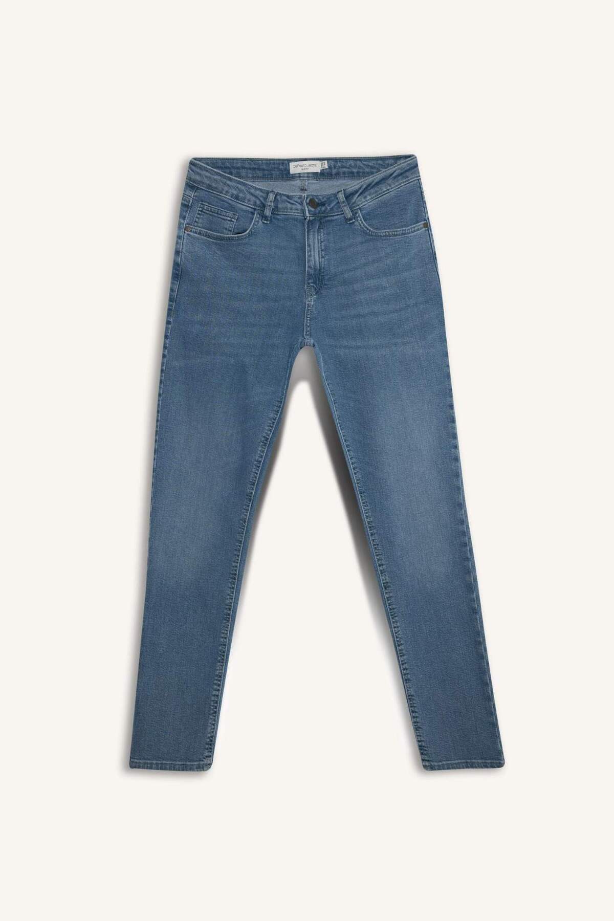Defacto  Pedro Slim Fit Dar Paça Normal Bel Dar Paça Jean Pantolon D0026AX25WN - Görsel 4