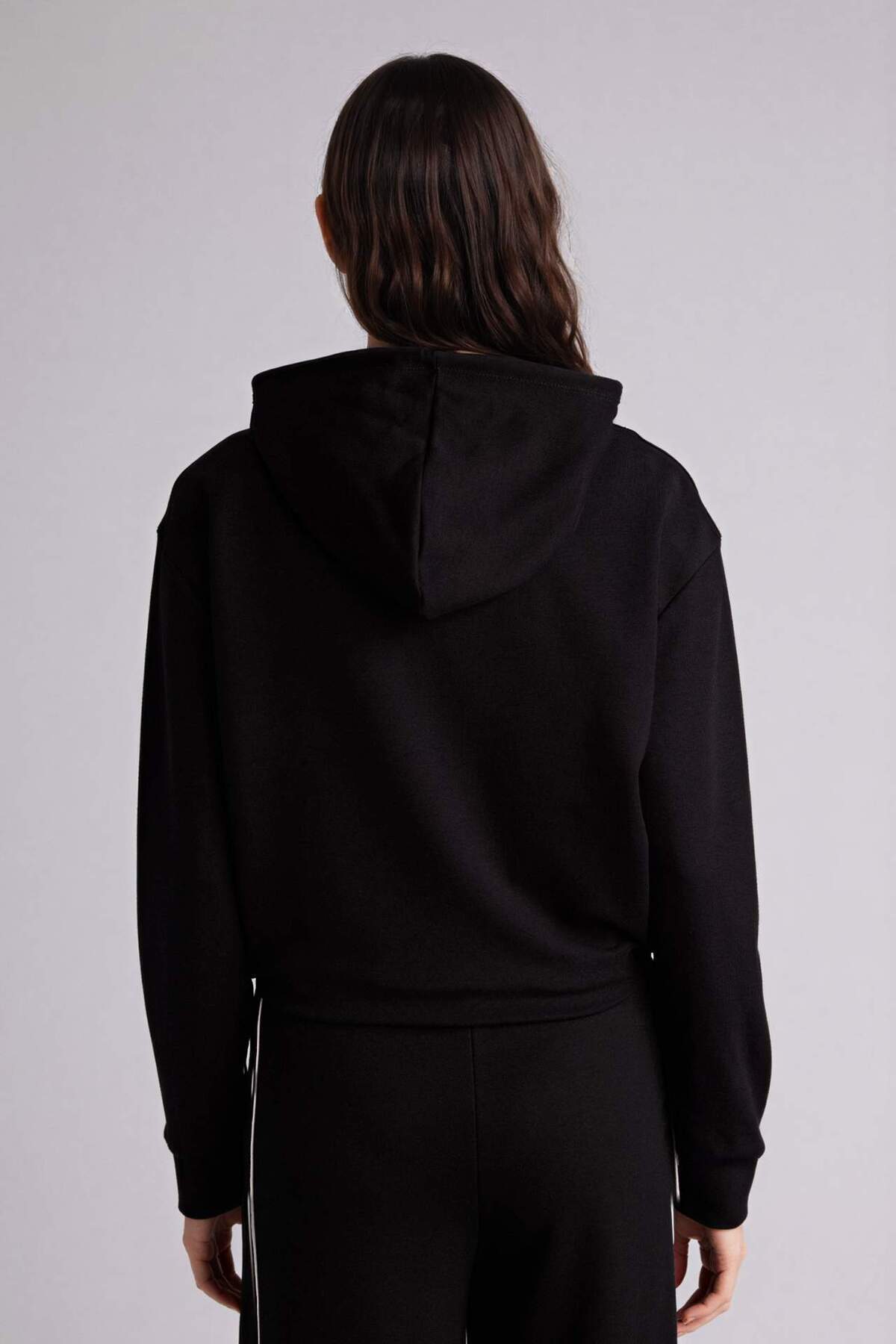 DeFacto Standart Fit Kapüşonlu Modal Hırka G8439AX25WN görsel 6