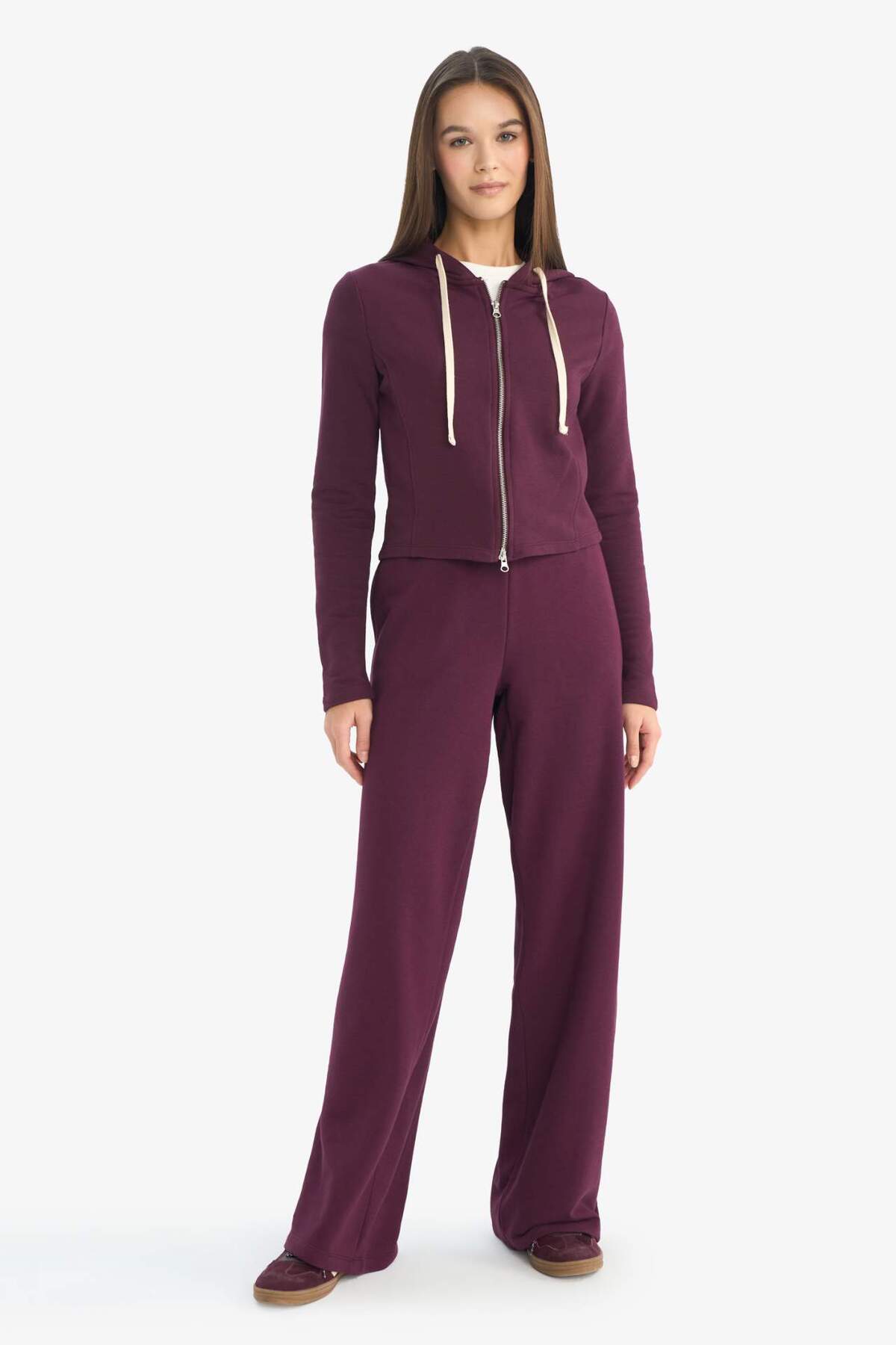 Defacto  Oversize Kapüşonlu Fermuarlı Sweatshirt G6384AX25WN - Görsel 2
