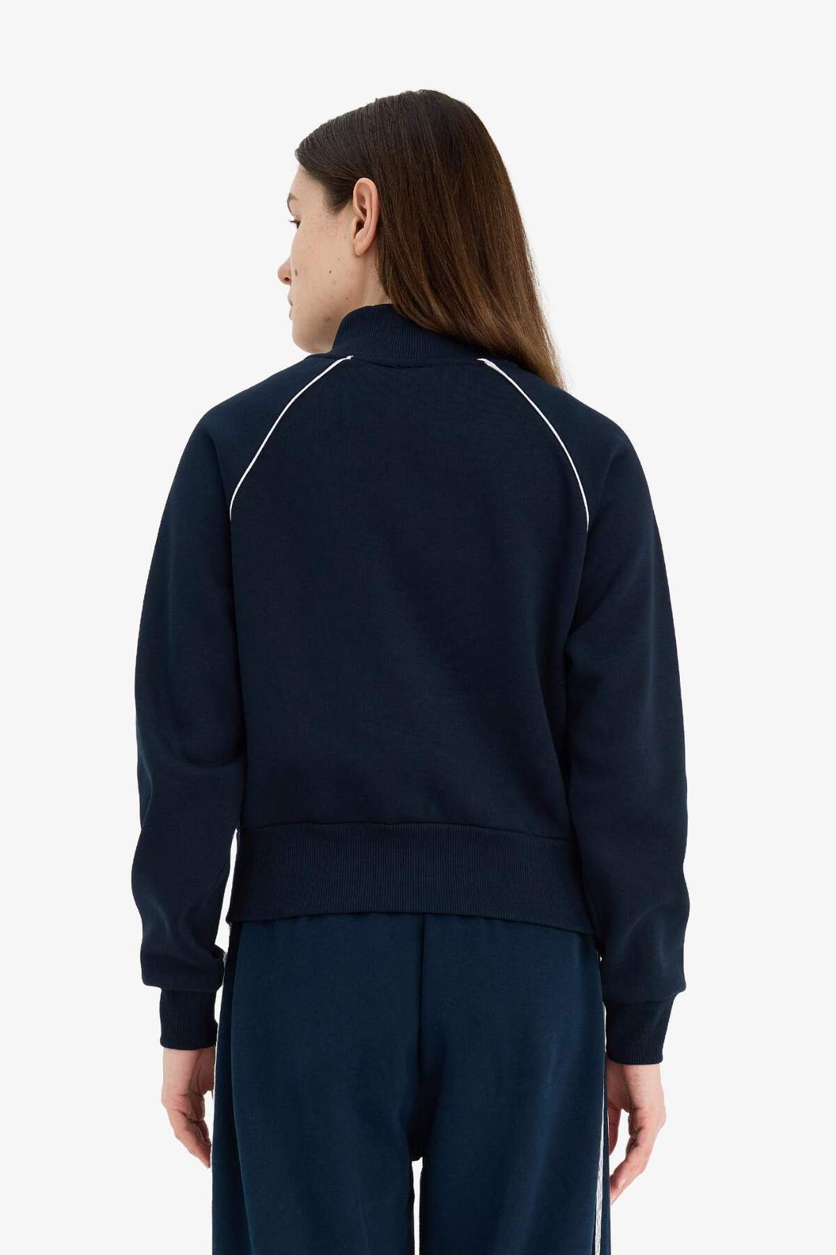 Defacto  Loose Fıt Dik Yaka Fermuarlı Sweatshirt G8117AX26SP - Görsel 6