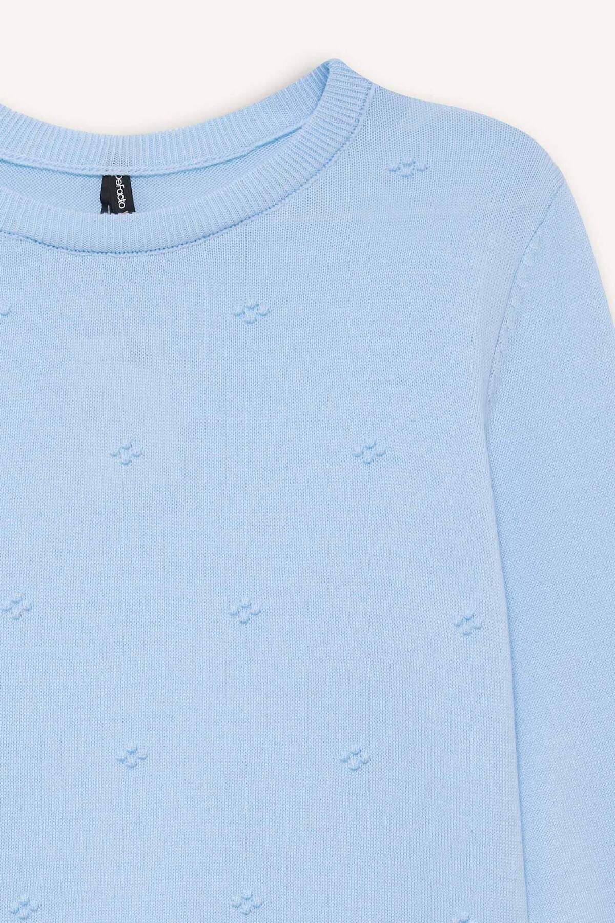 Defacto  Regular Fıt Bisiklet Yaka Triko Kazak F4084AX25WN - Görsel 7