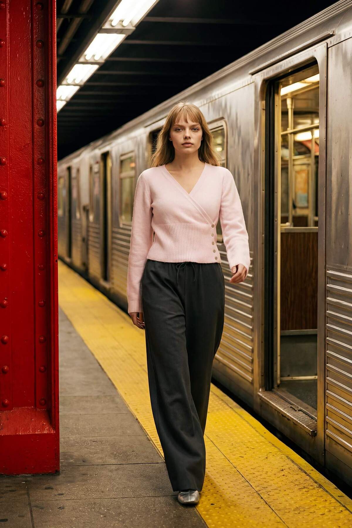 Defacto  Fıtted V Yaka Kazak G8035AX26SP - Görsel 2