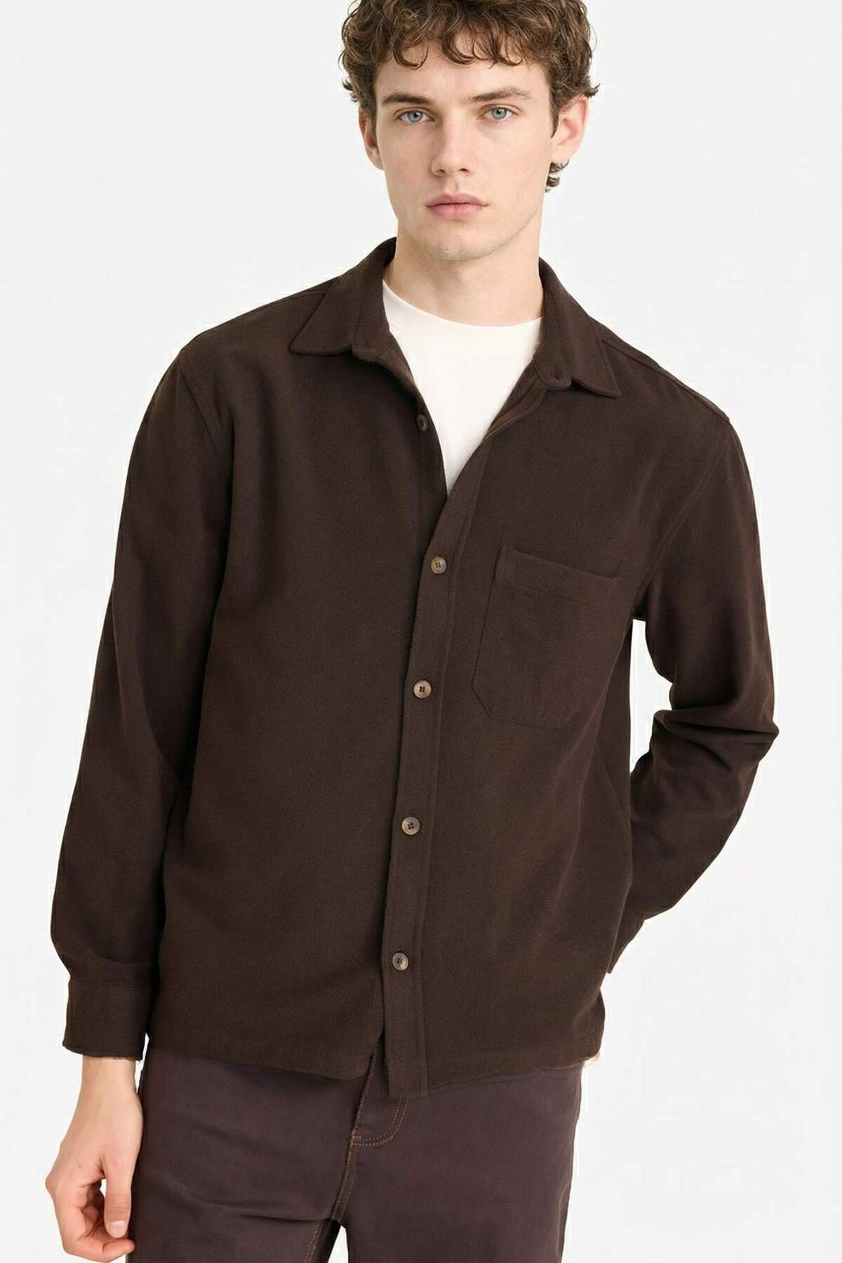DeFacto Regular Fit Flanel Gömlek G8116AX25WN görsel 3